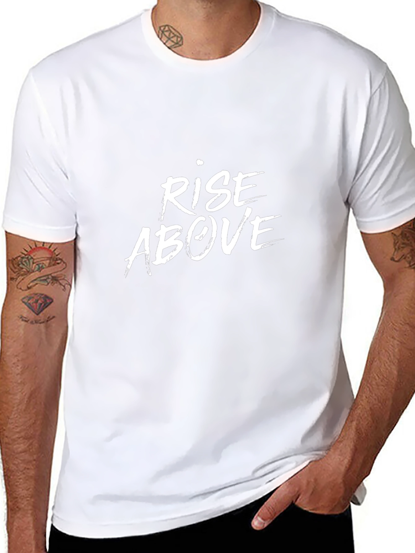 Rise Above Graphic Black T-Shirt