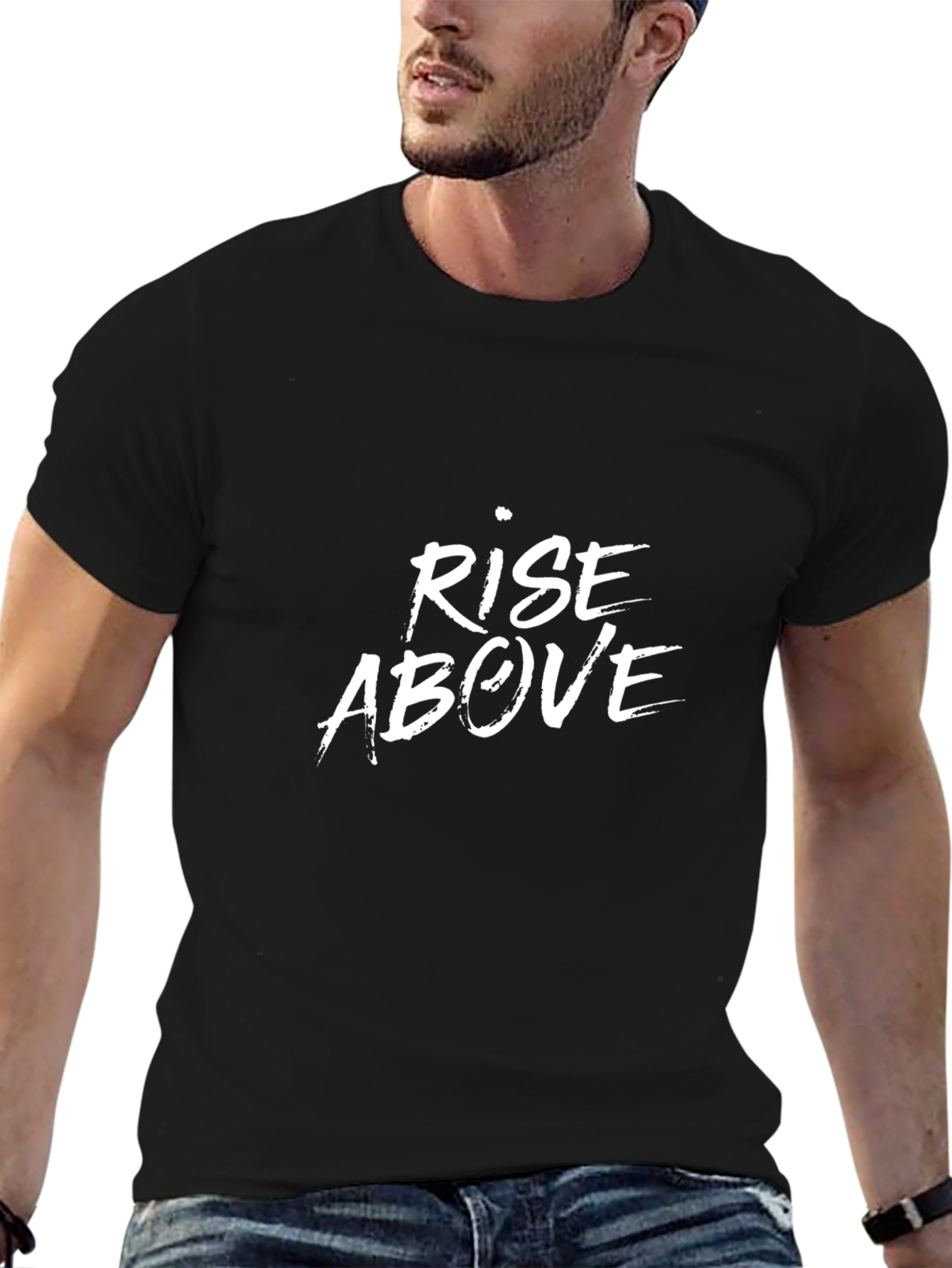 Rise Above Graphic Black T-Shirt