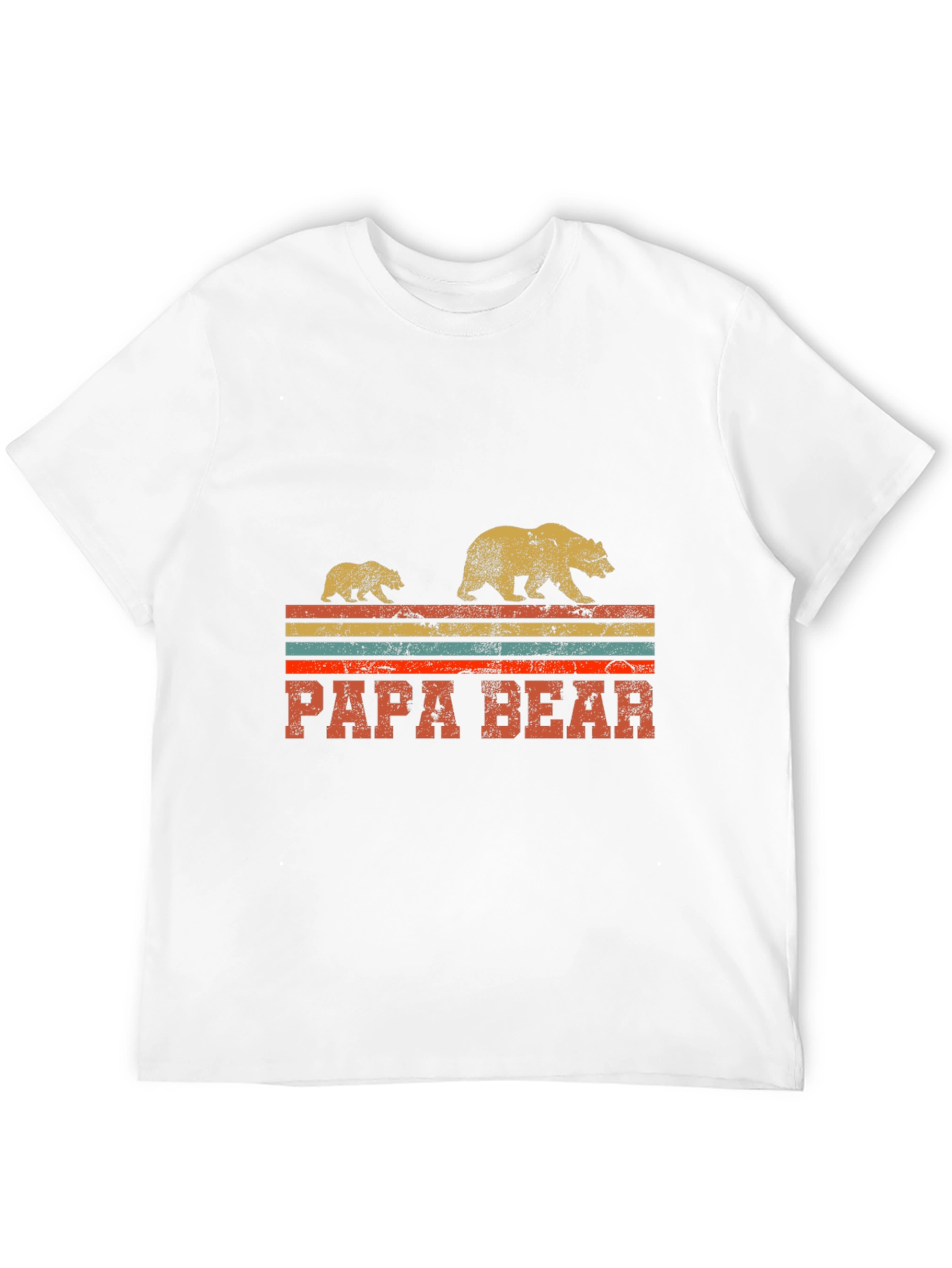 Papa Bear Retro Graphic Tee - Fathers Day Gift