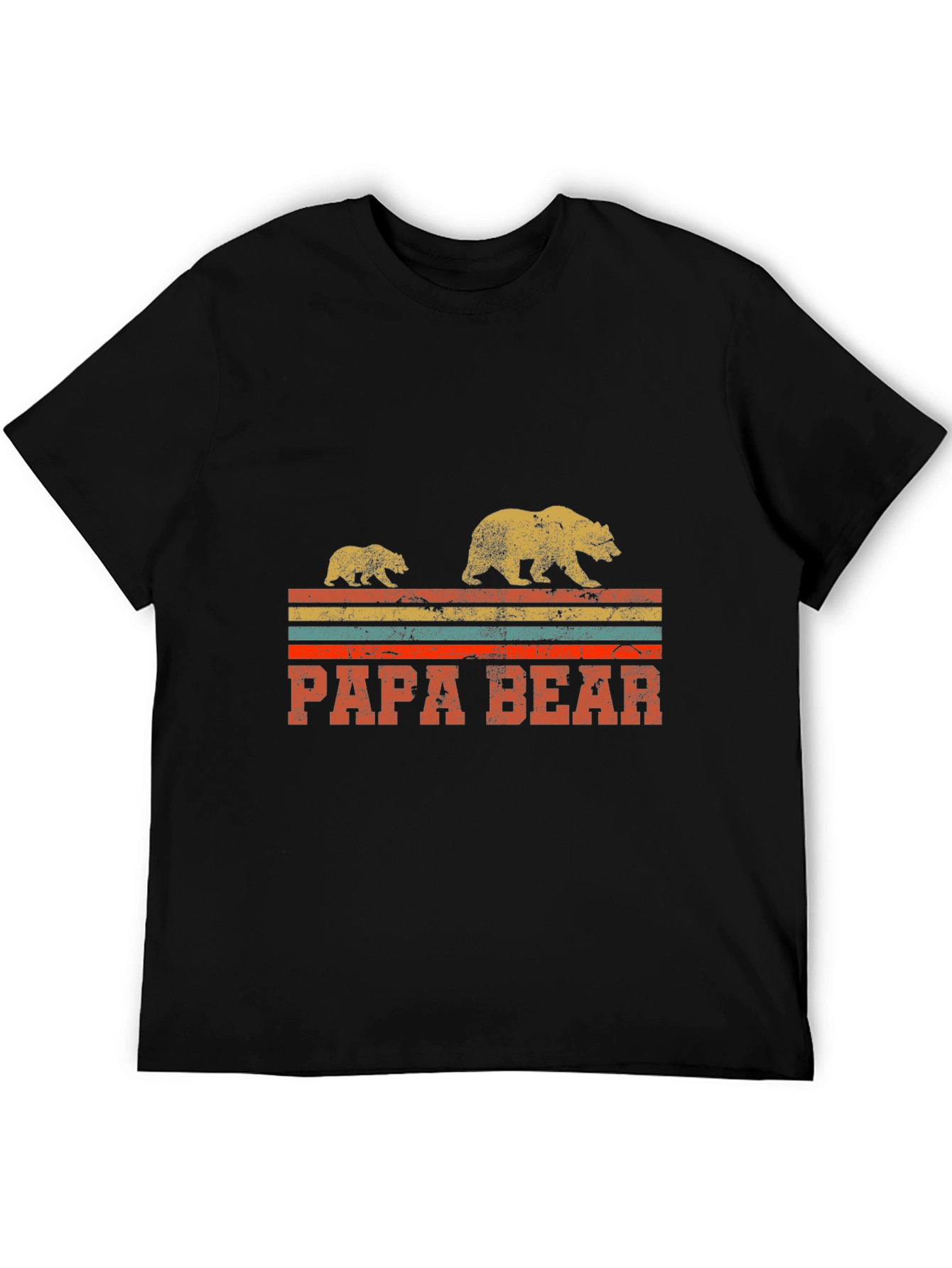 Papa Bear Retro Graphic Tee - Fathers Day Gift