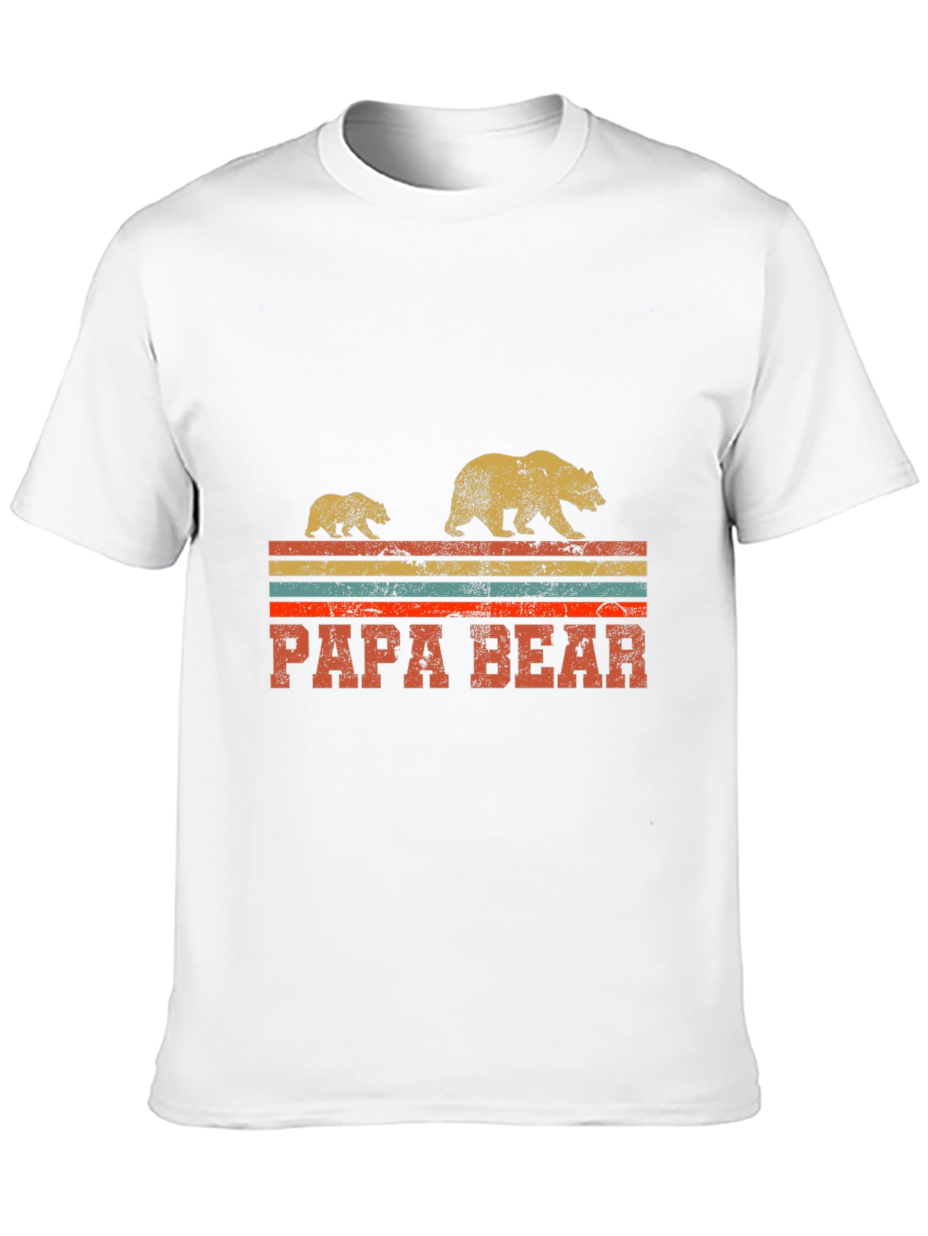 Papa Bear Retro Graphic Tee - Fathers Day Gift