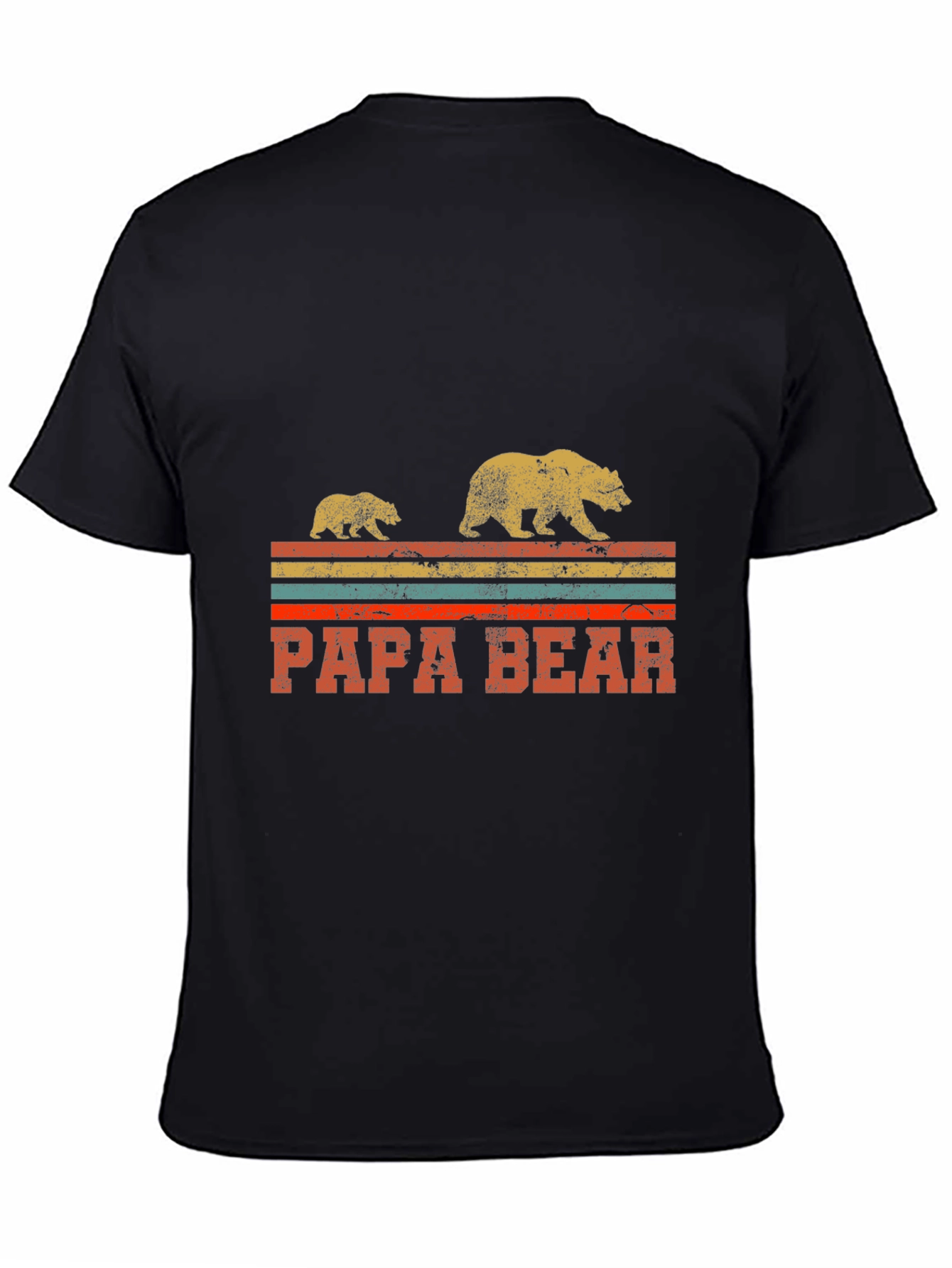 Papa Bear Retro Graphic Tee - Fathers Day Gift