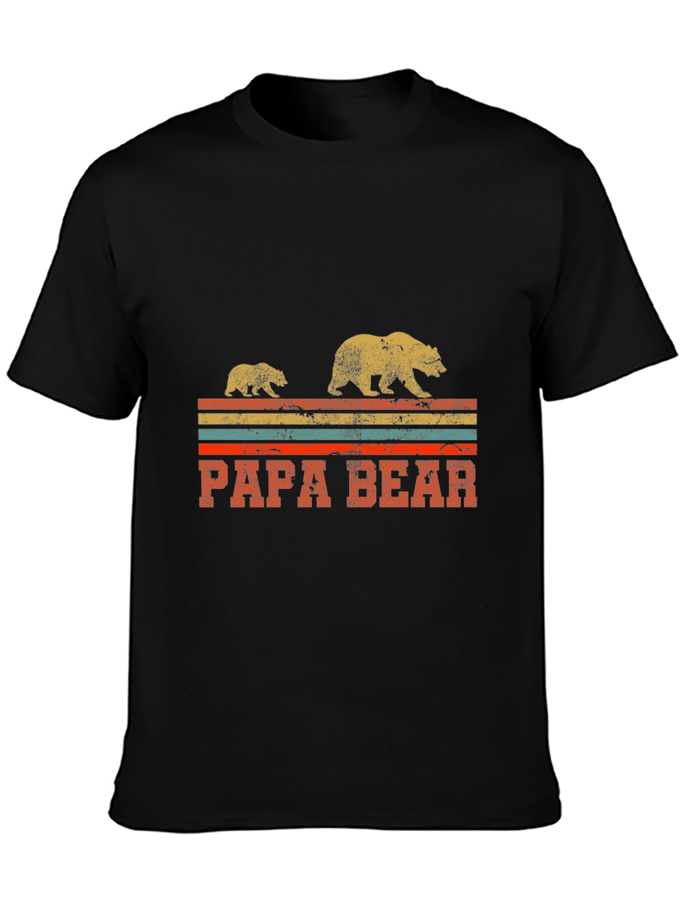 Papa Bear Retro Graphic Tee - Fathers Day Gift