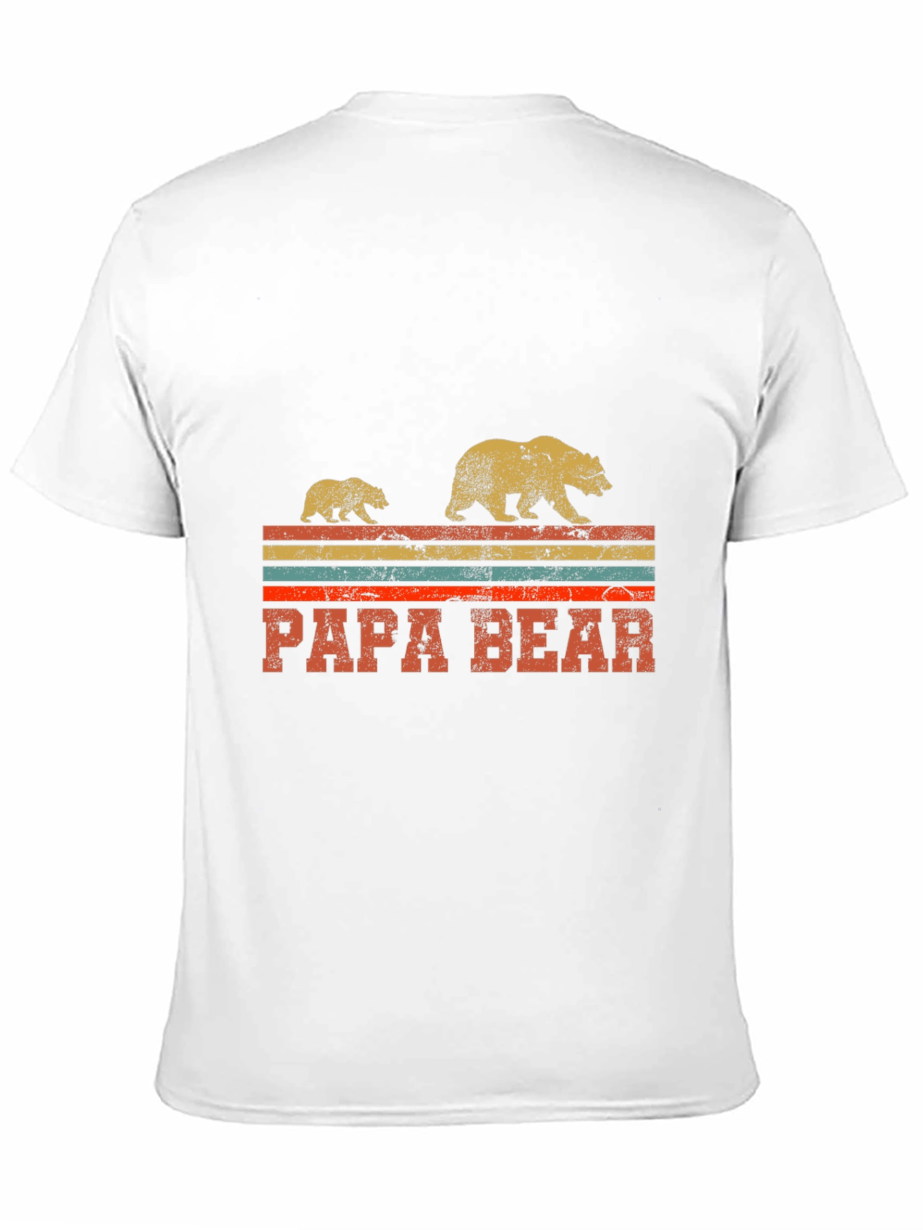 Papa Bear Retro Graphic Tee - Fathers Day Gift