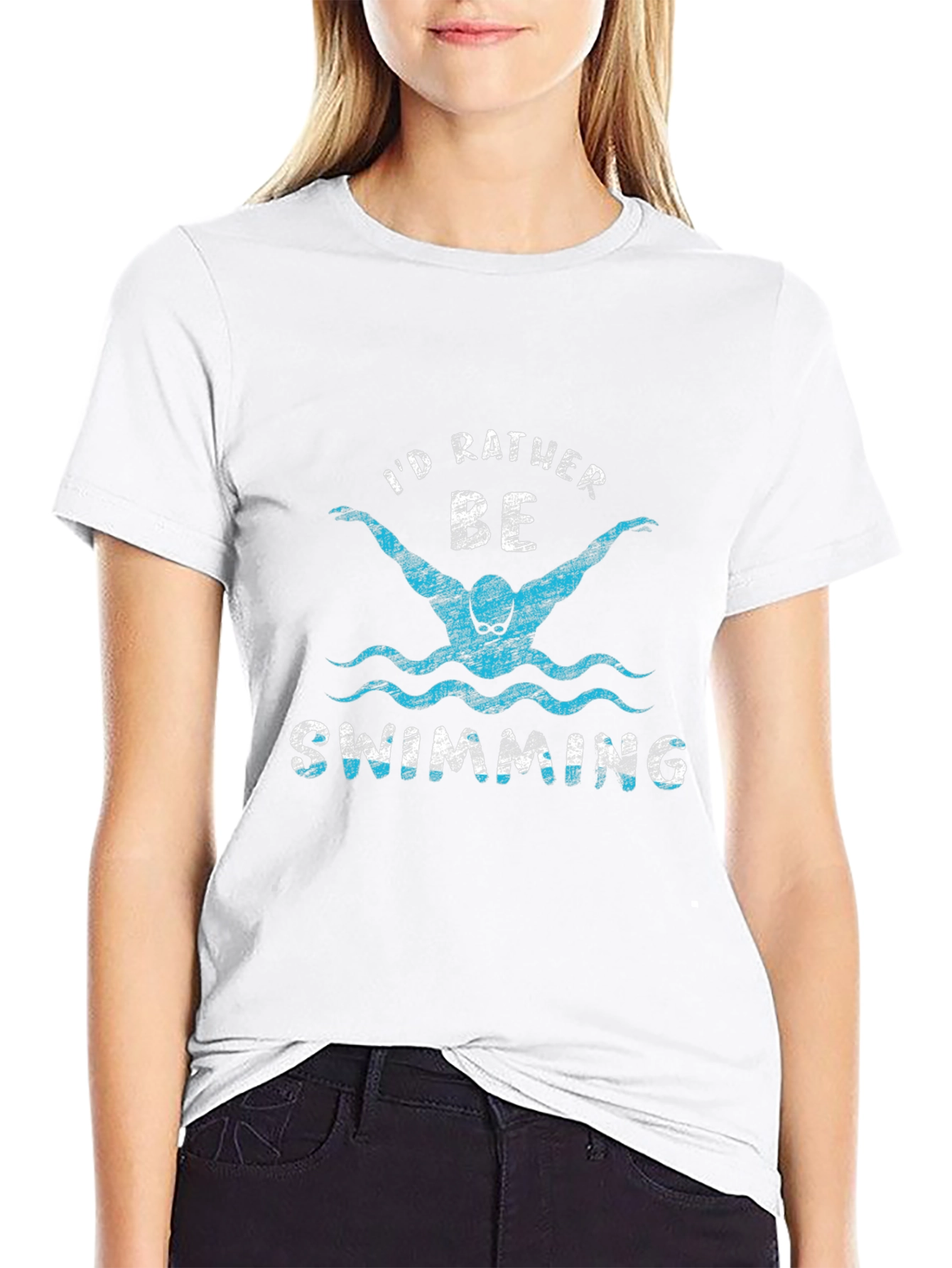 Id Rather Be Swimming Graphic Tee