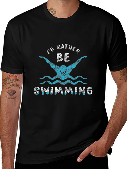 Id Rather Be Swimming Graphic Tee