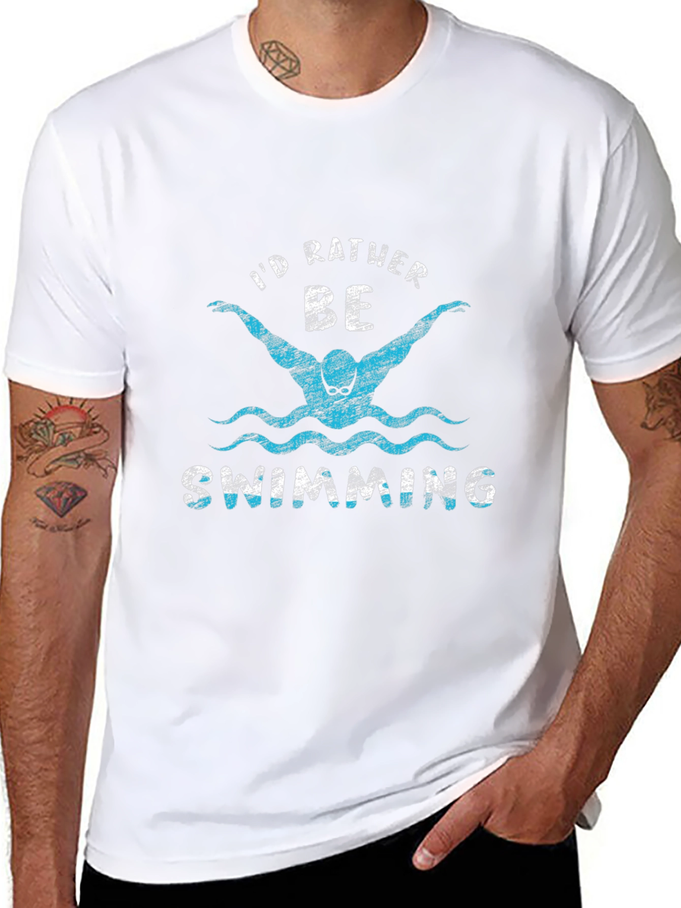 Id Rather Be Swimming Graphic Tee