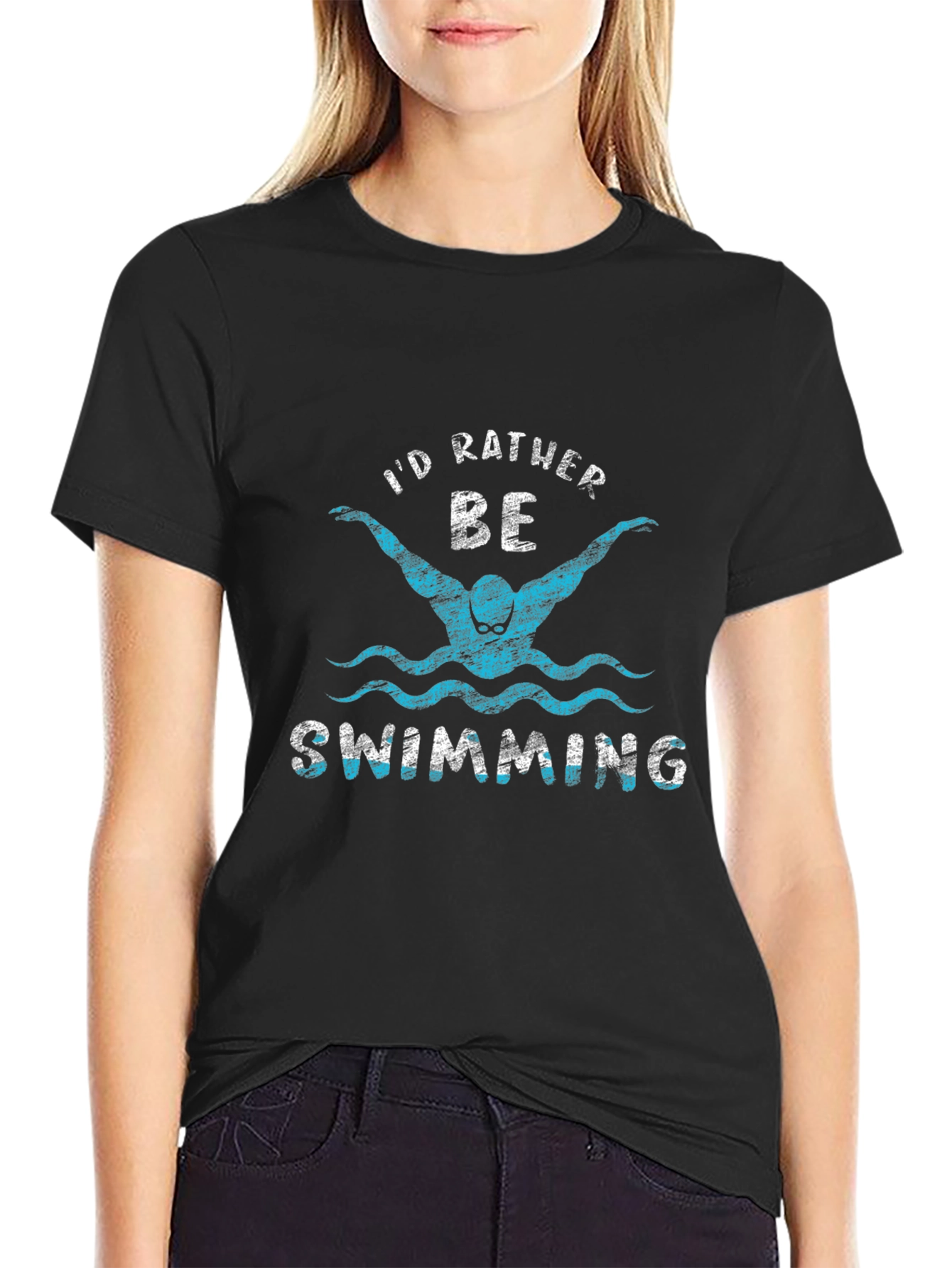 Id Rather Be Swimming Graphic Tee