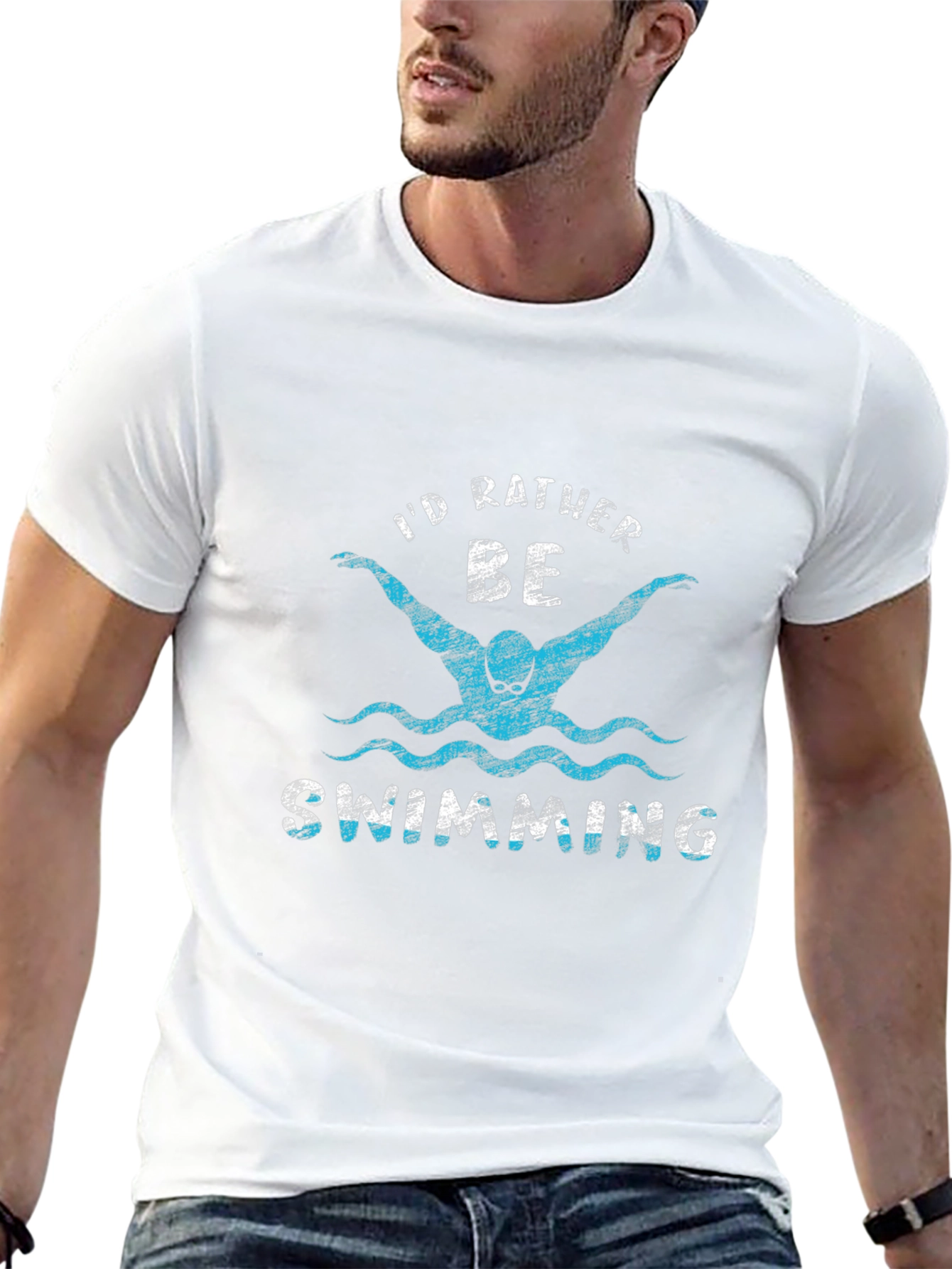 Id Rather Be Swimming Graphic Tee