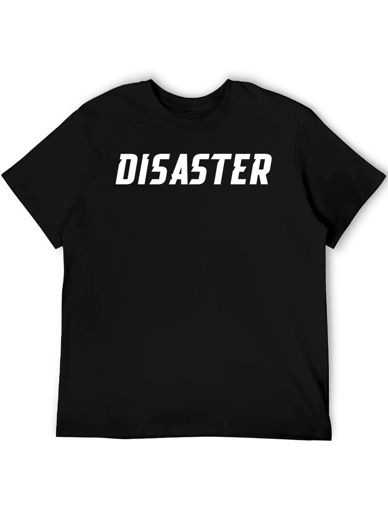 Disaster Graphic Tee - Black Cotton T-Shirt