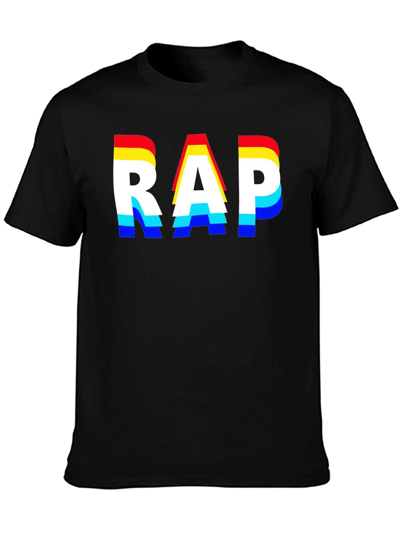 Retro RAP Graphic Tee - Mens Black T-Shirt