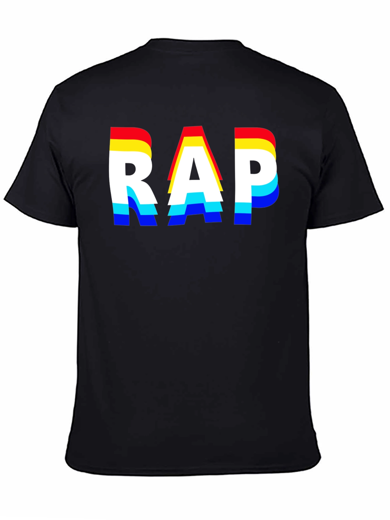Retro RAP Graphic Tee - Mens Black T-Shirt