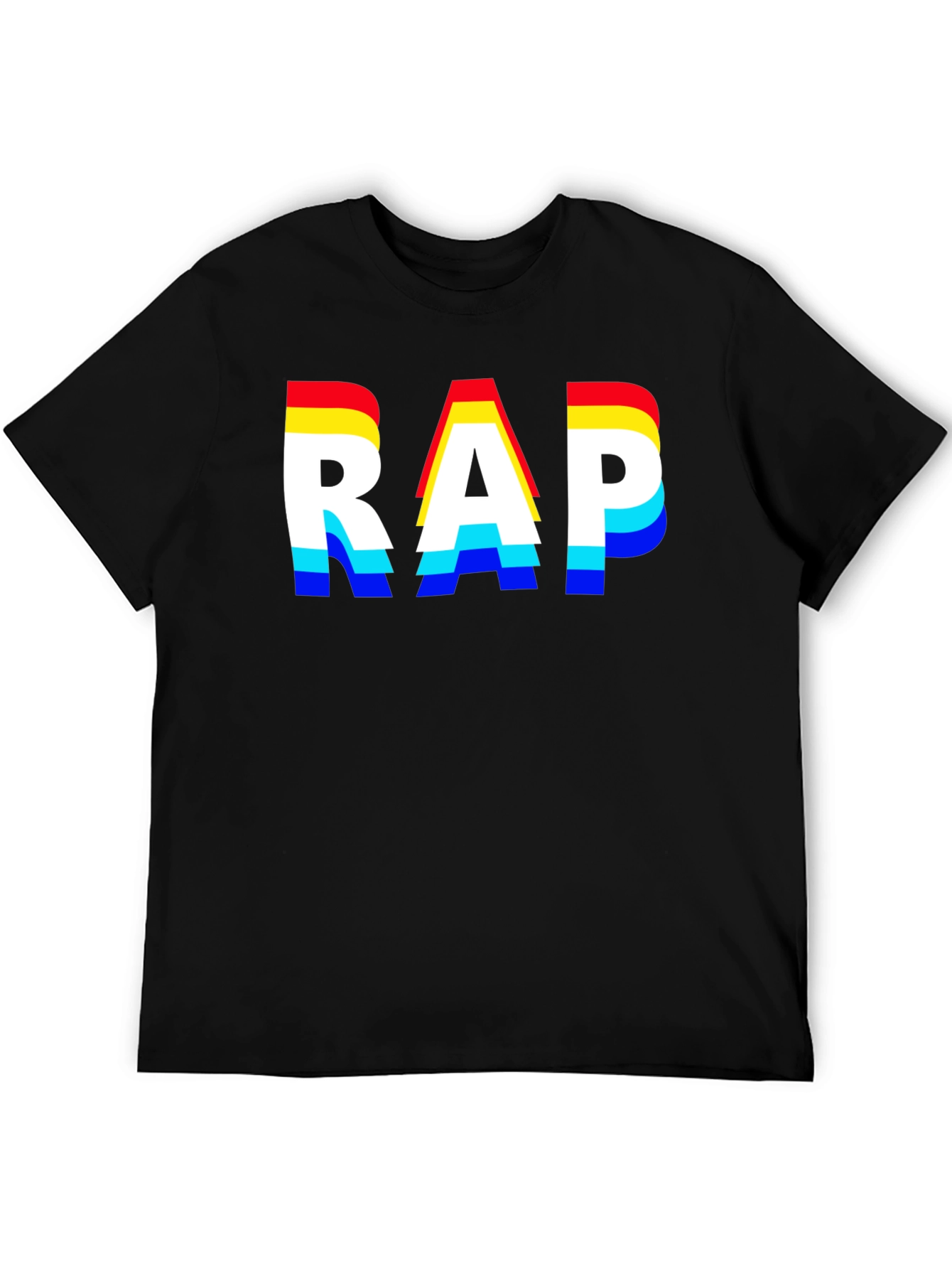 Retro RAP Graphic Tee - Mens Black T-Shirt
