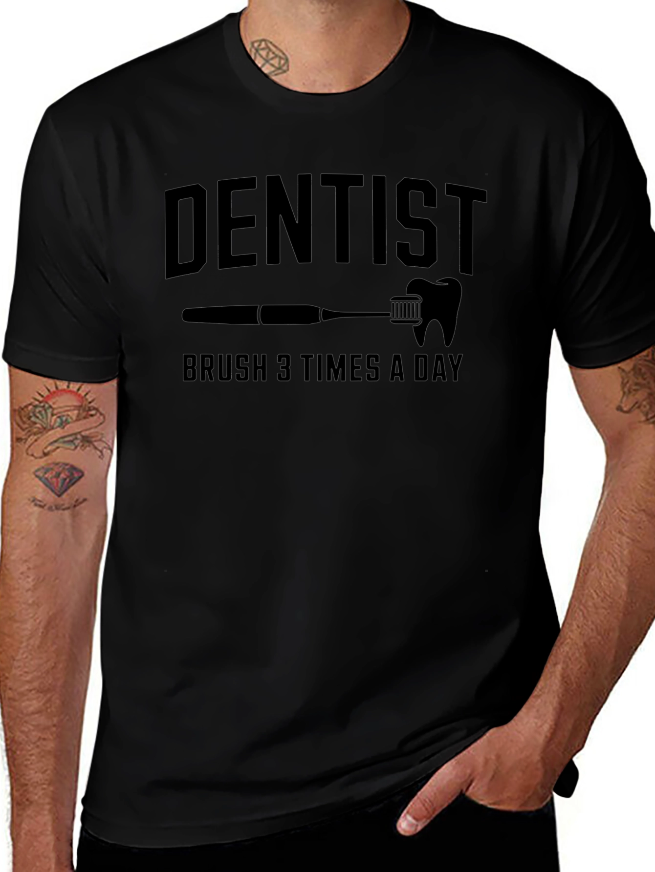 Dentist Brush 3 Times a Day Graphic T-Shirt