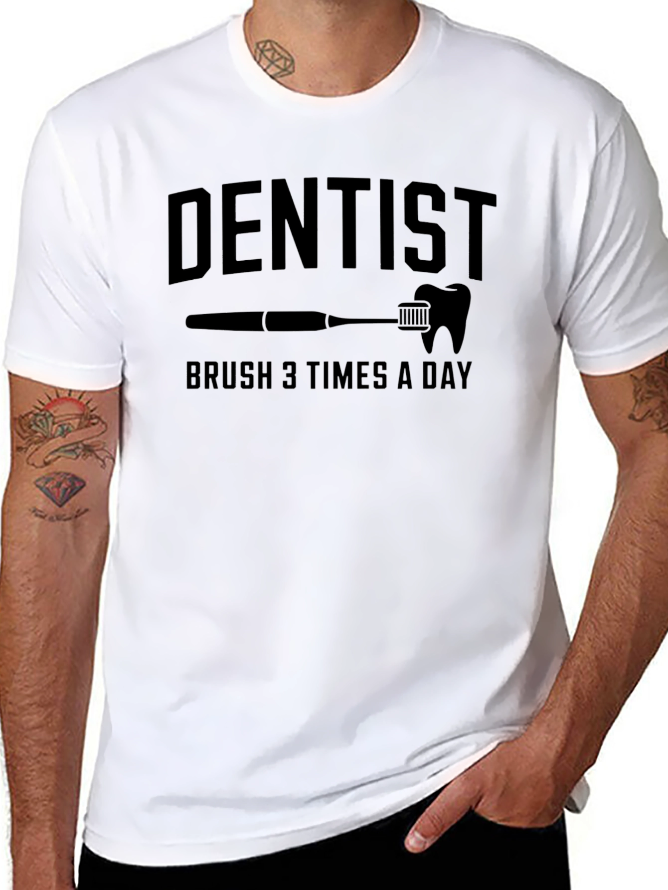 Dentist Brush 3 Times a Day Graphic T-Shirt