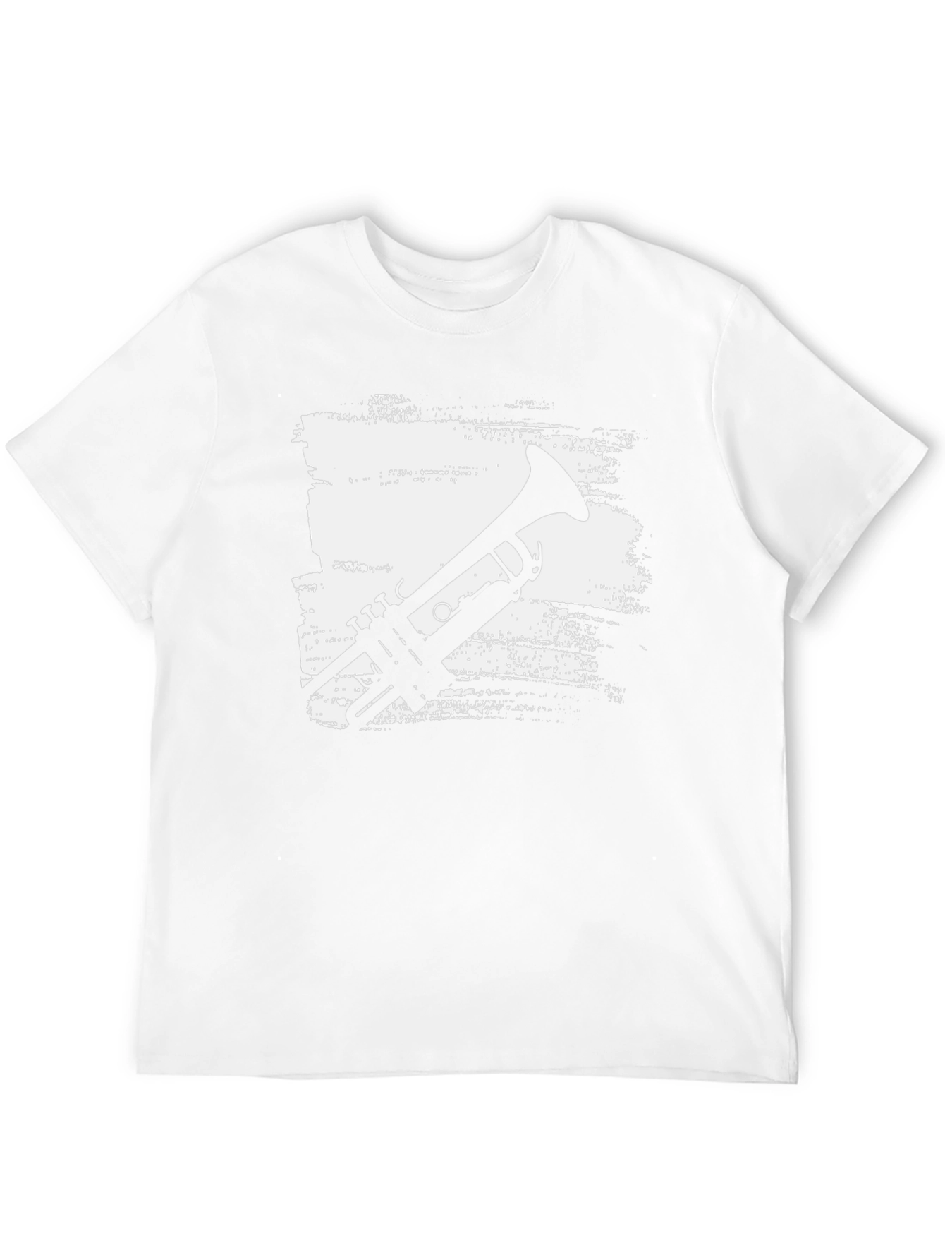 Mens Black Trumpet Graphic T-Shirt