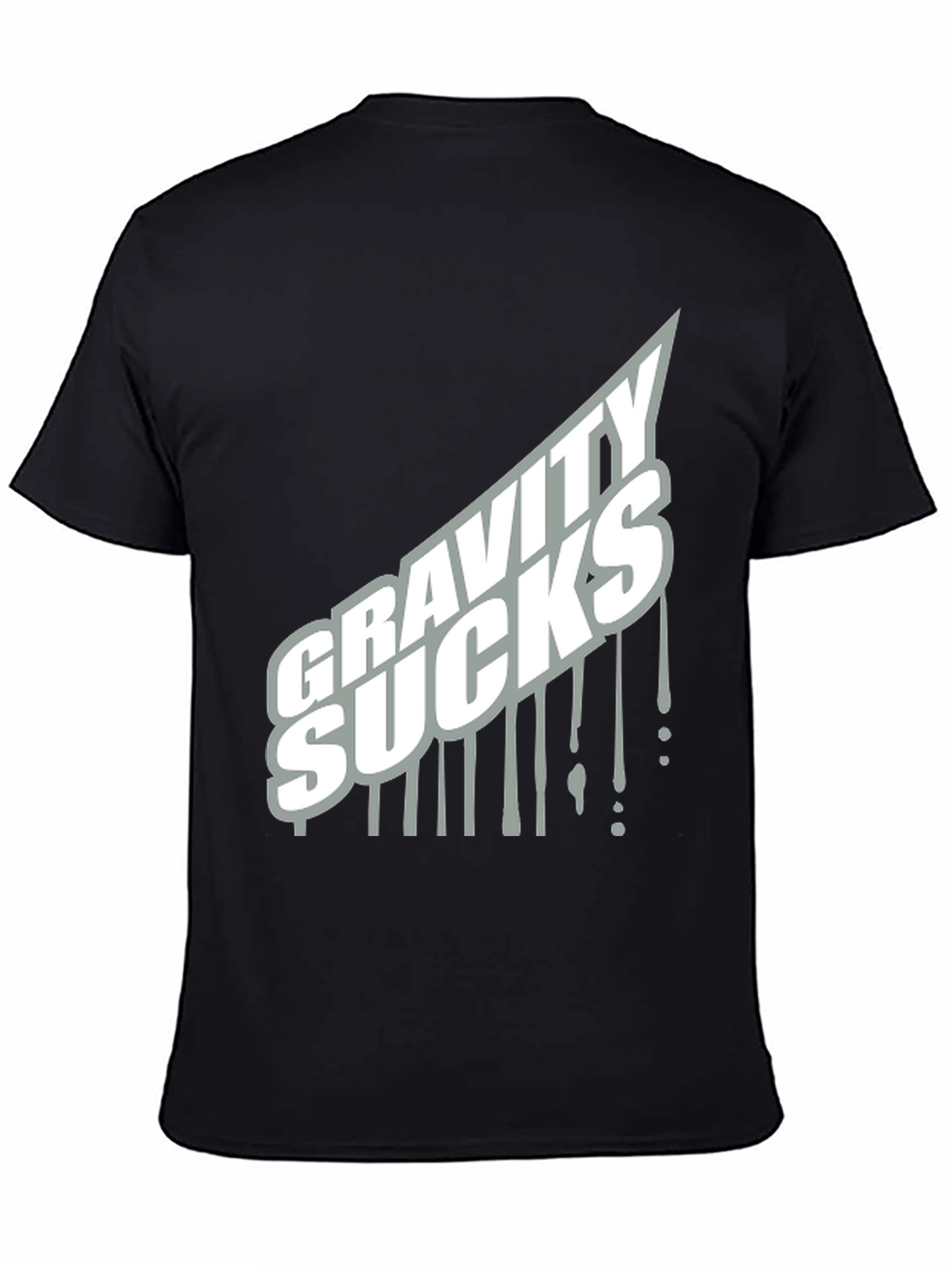 Gravity Sucks Graphic Tee - Black Cotton T-Shirt