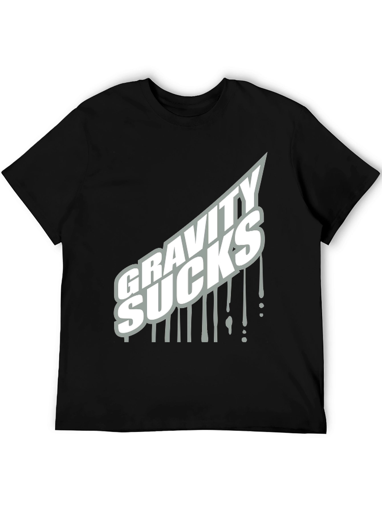 Gravity Sucks Graphic Tee - Black Cotton T-Shirt