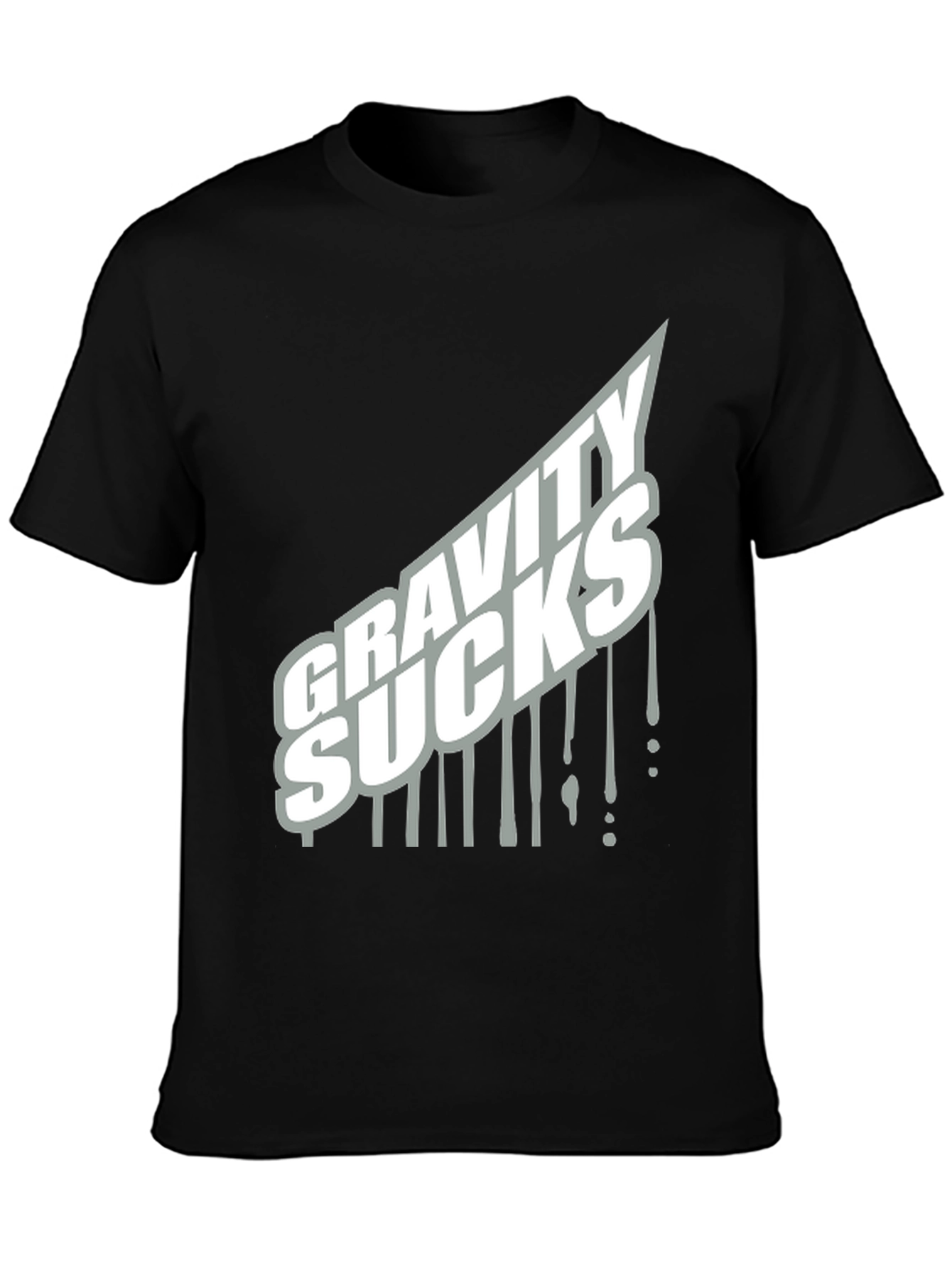 Gravity Sucks Graphic Tee - Black Cotton T-Shirt