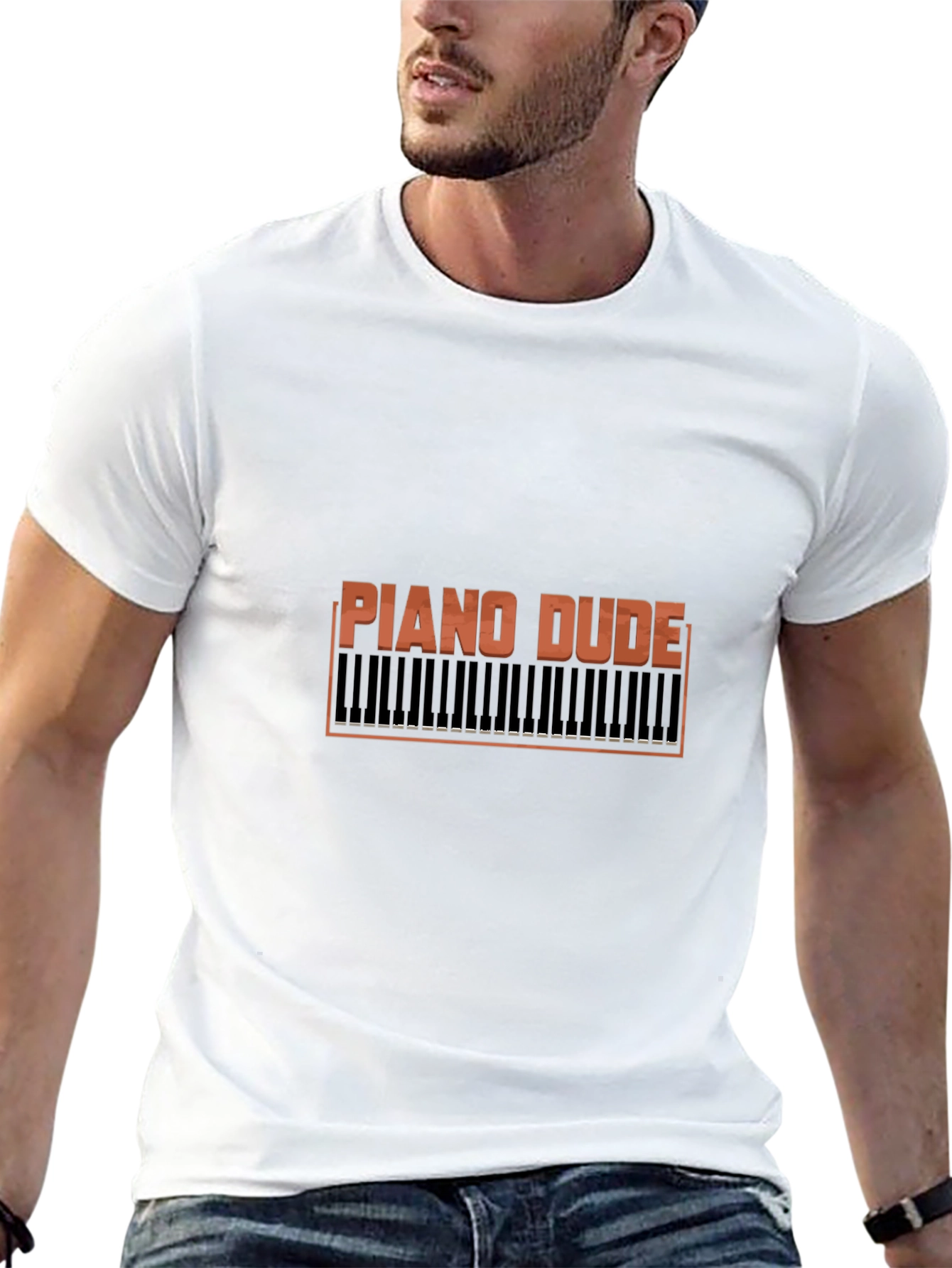 Piano Dude Graphic T-Shirt Musician Tee