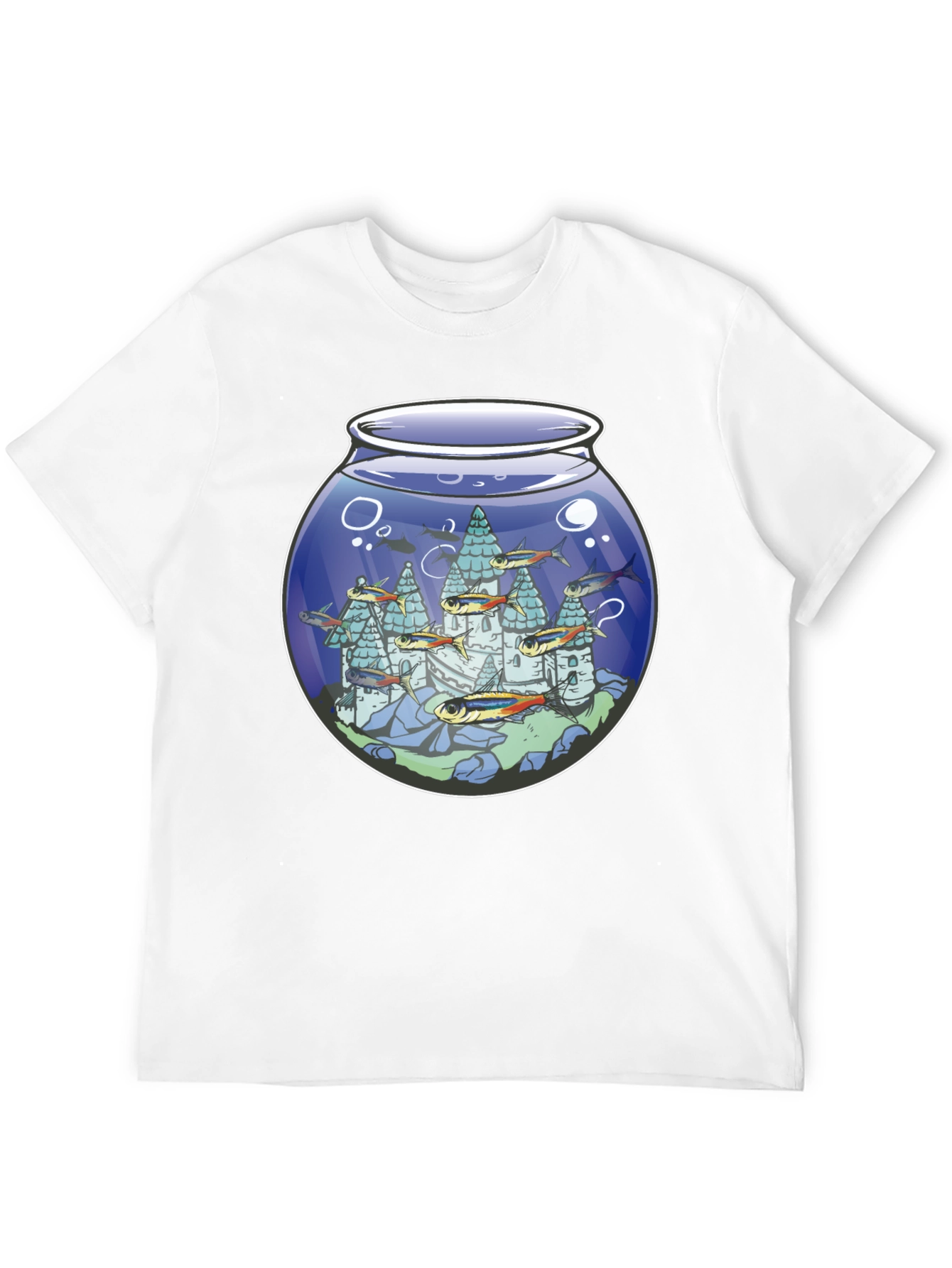 Fishbowl Castle Graphic T-Shirt