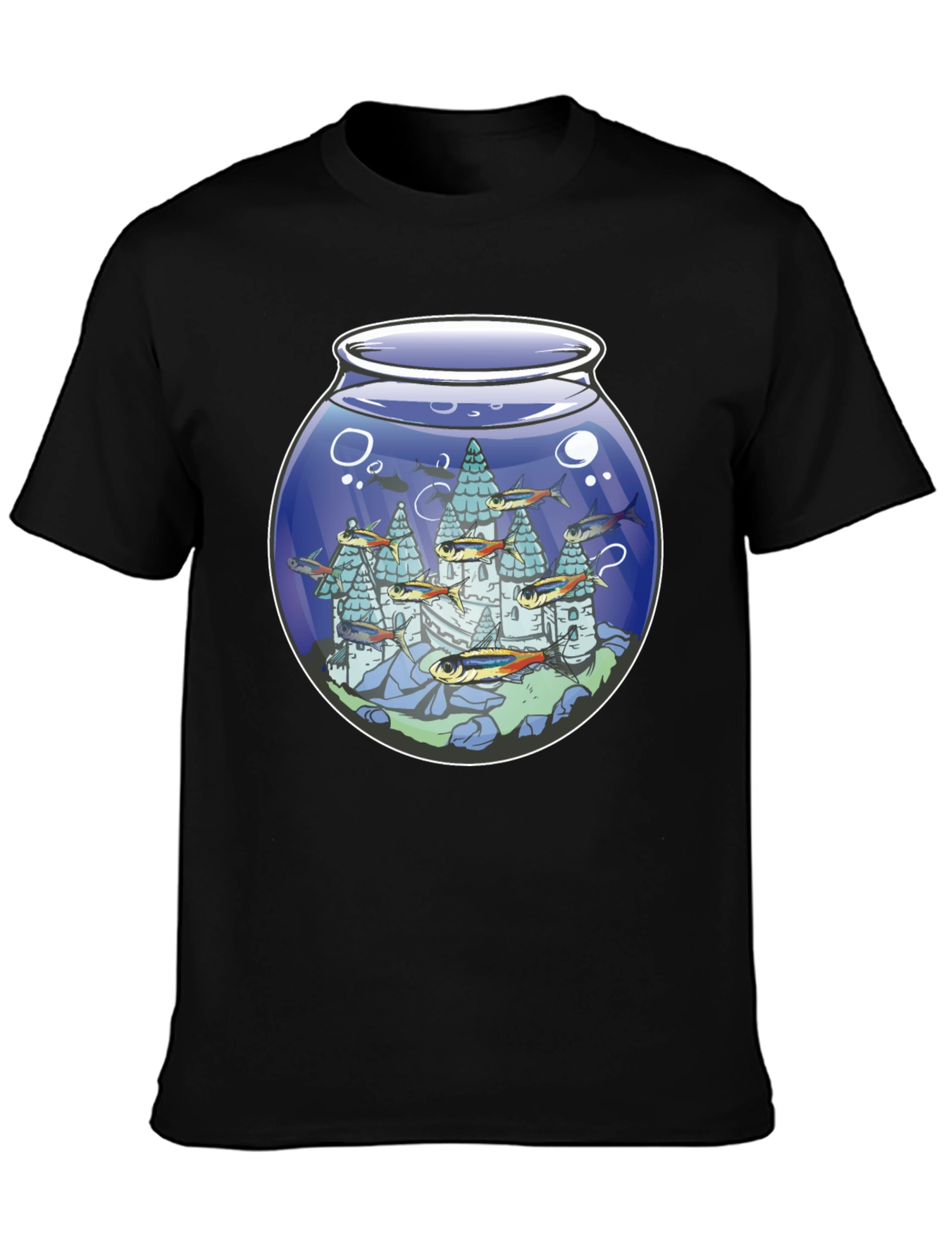 Fishbowl Castle Graphic T-Shirt