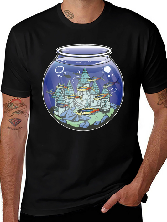 Fishbowl Castle Graphic T-Shirt