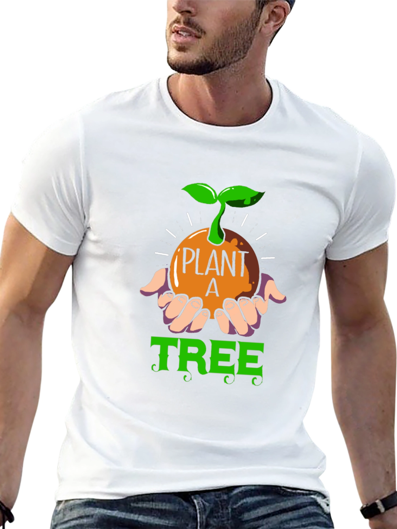 Plant a Tree Graphic Tee - Eco-Friendly Cotton Blend