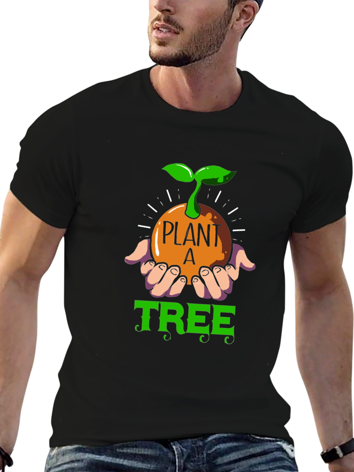 Plant a Tree Graphic Tee - Eco-Friendly Cotton Blend