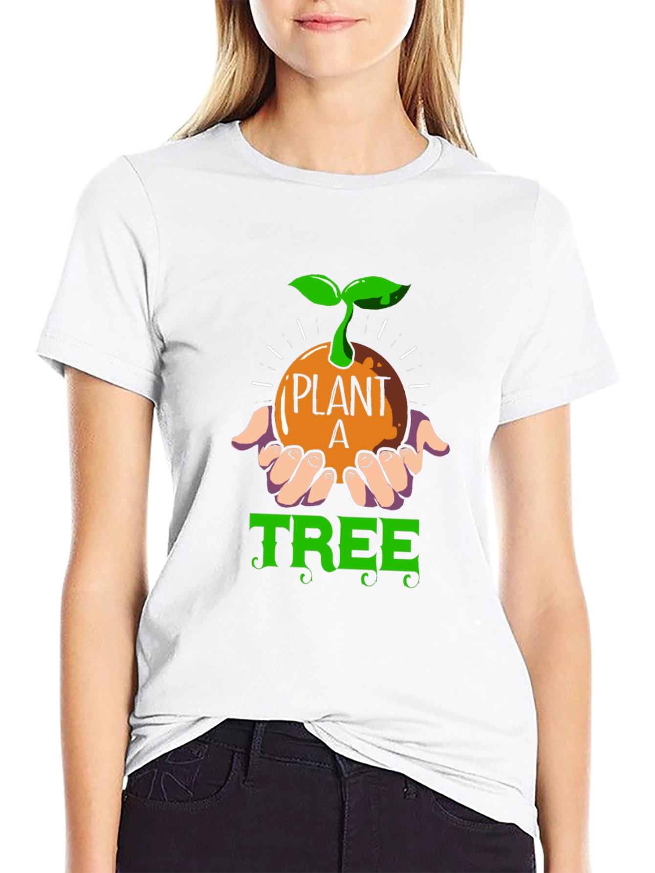Plant a Tree Graphic Tee - Eco-Friendly Cotton Blend