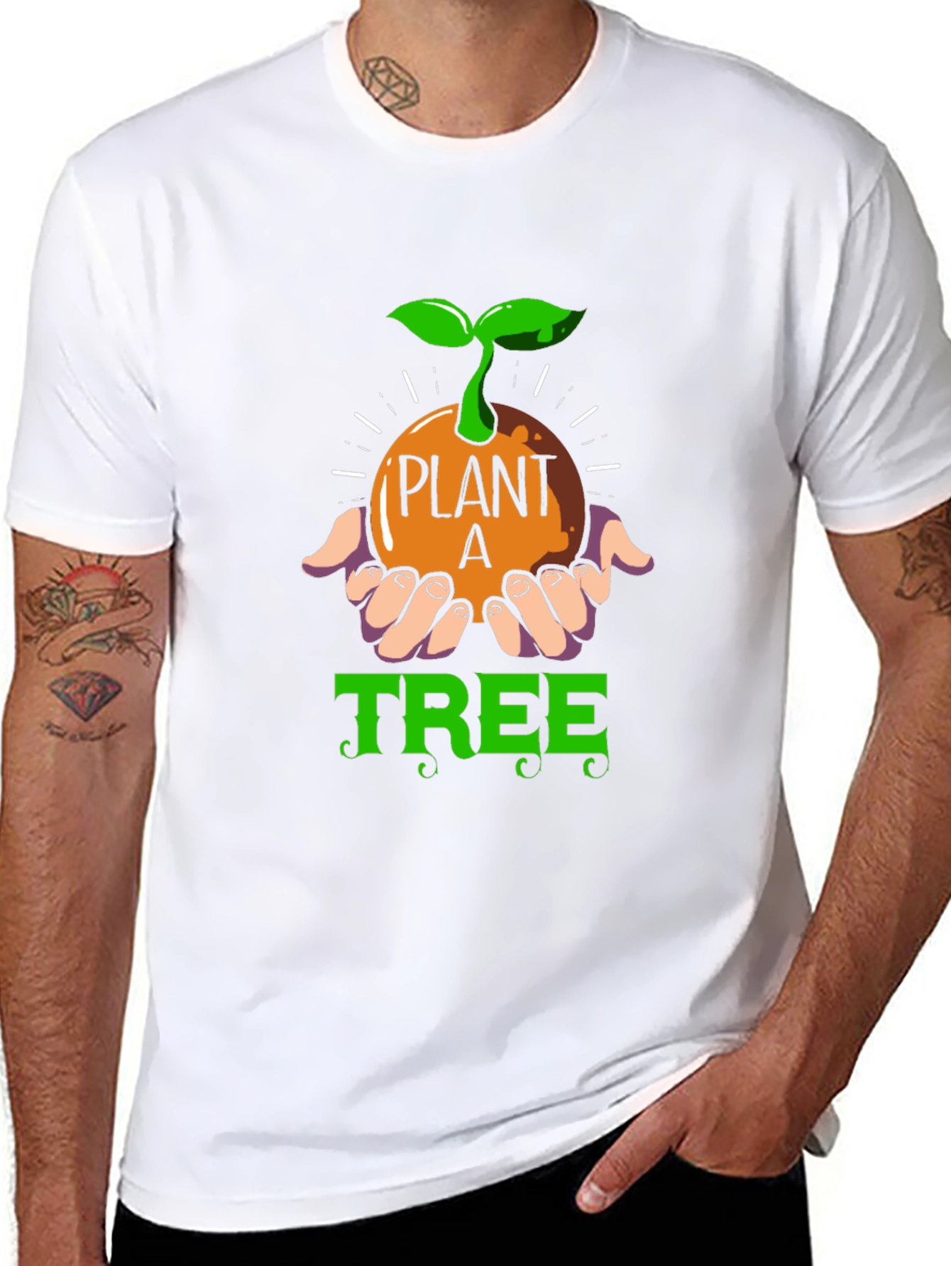 Plant a Tree Graphic Tee - Eco-Friendly Cotton Blend