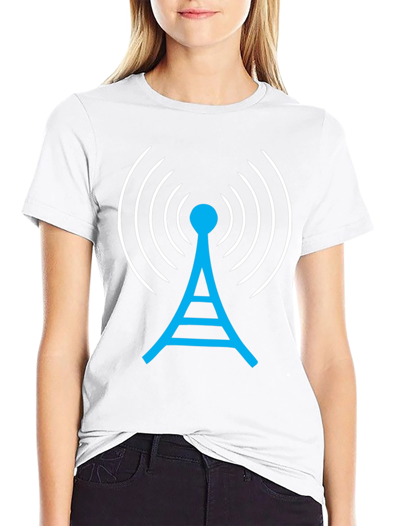 Antenna Graphic T-Shirt - Communication Signal Design