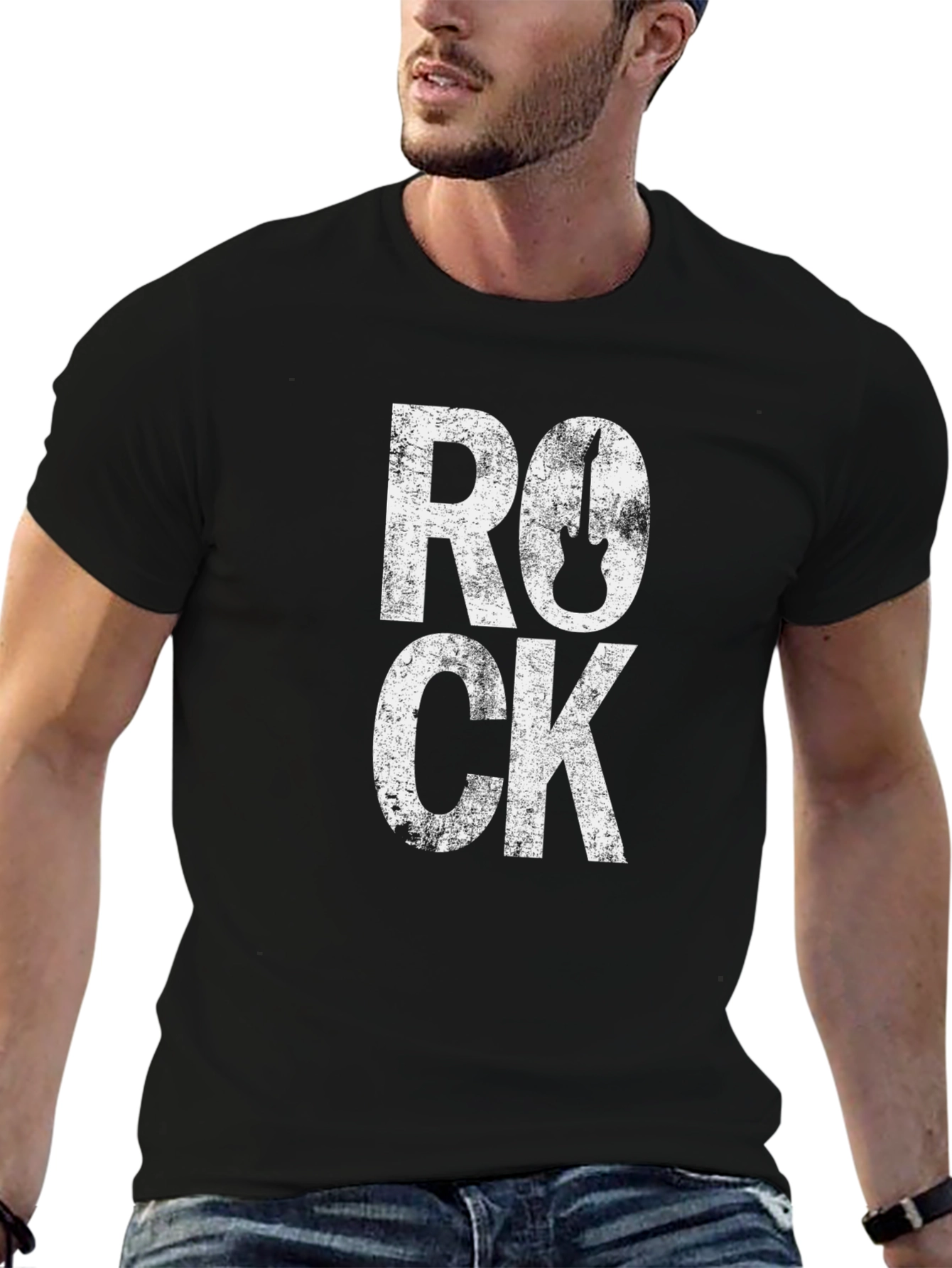 Rock Music Guitar T-Shirt - Black