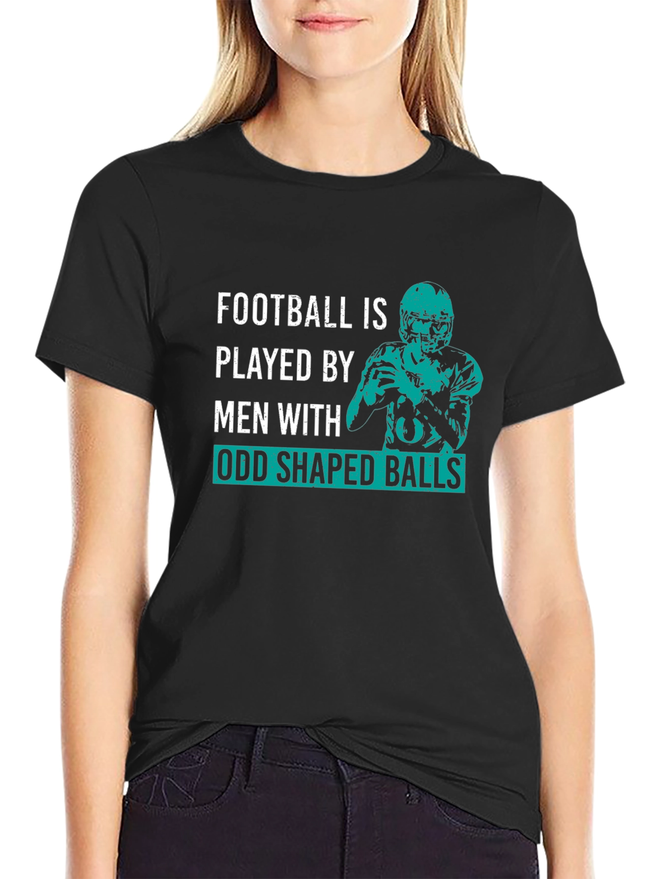 Football Odd Shaped Balls Graphic T-Shirt