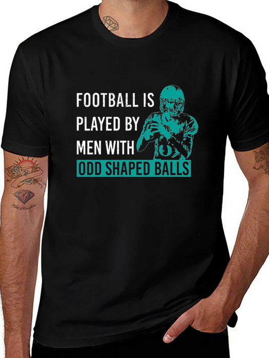 Football Odd Shaped Balls Graphic T-Shirt