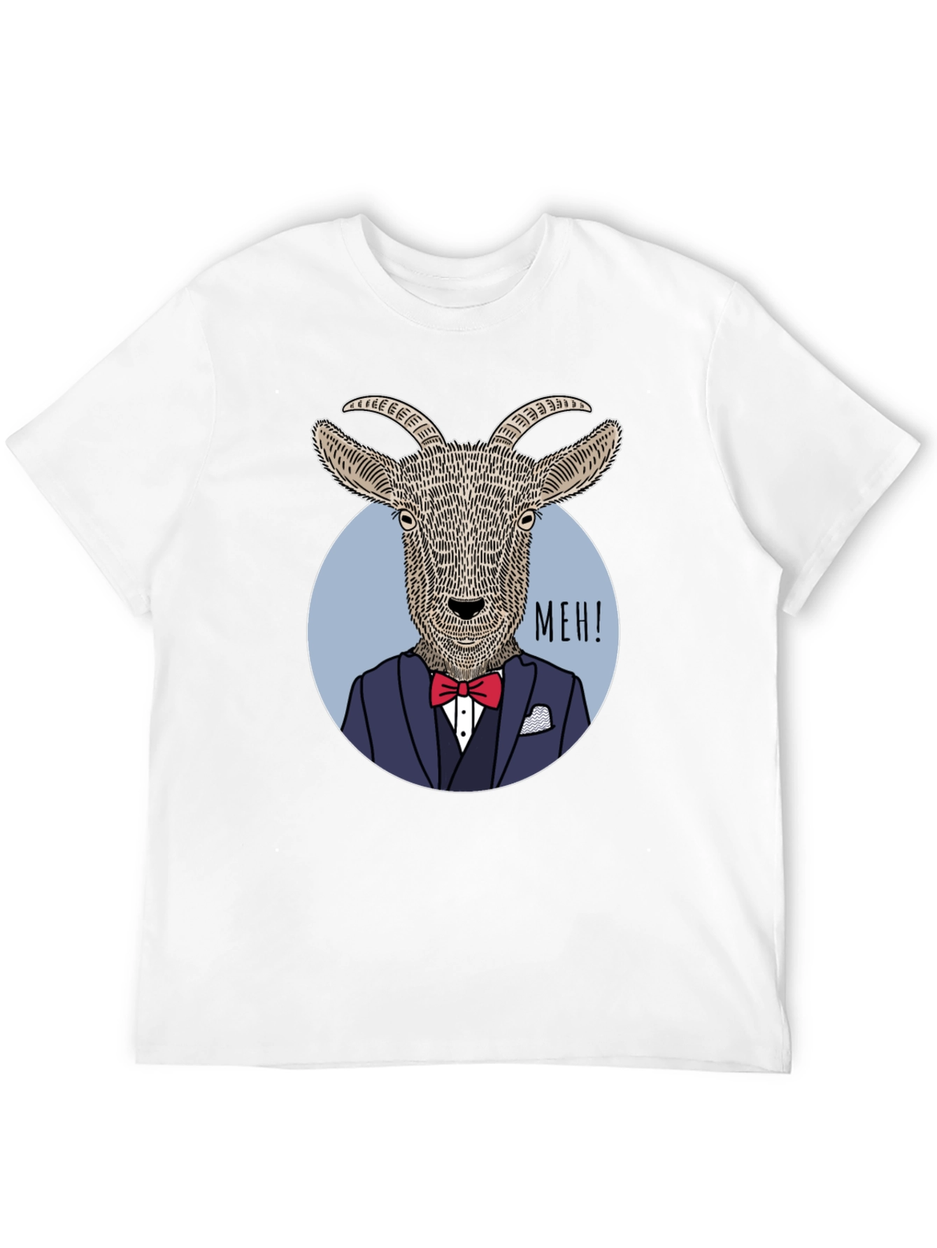 Meh Goat Tuxedo T-Shirt - Funny Animal Tee