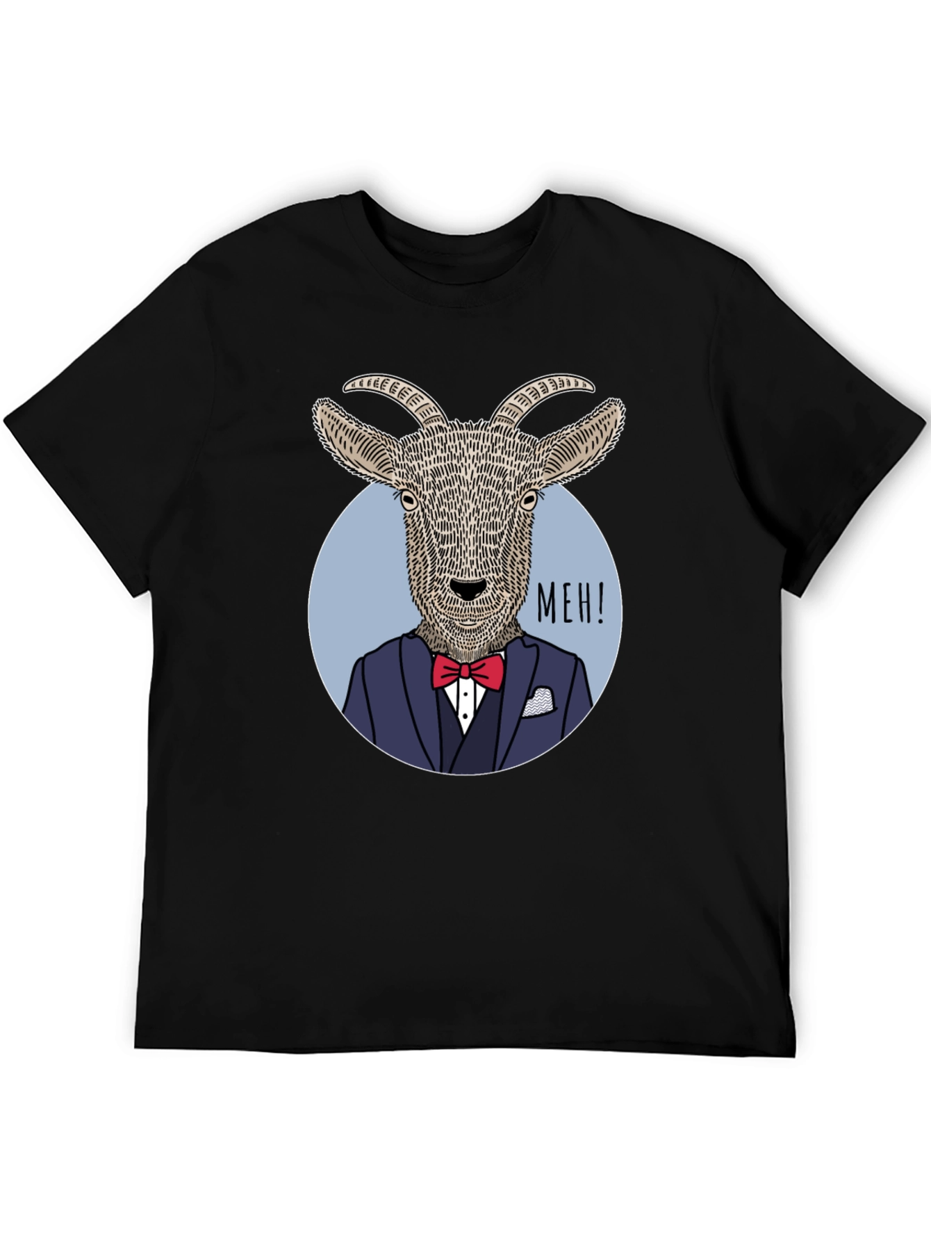 Meh Goat Tuxedo T-Shirt - Funny Animal Tee