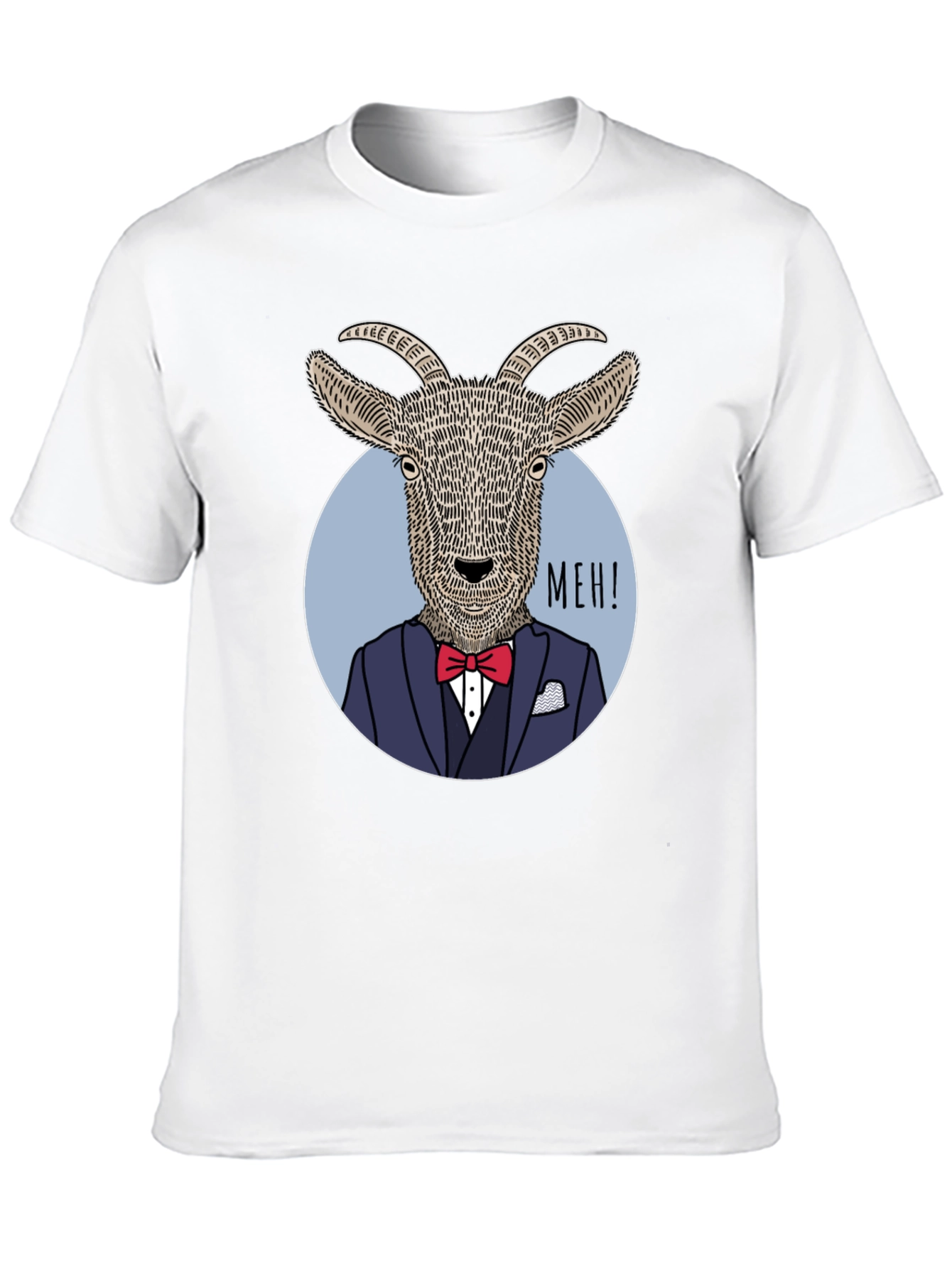 Meh Goat Tuxedo T-Shirt - Funny Animal Tee