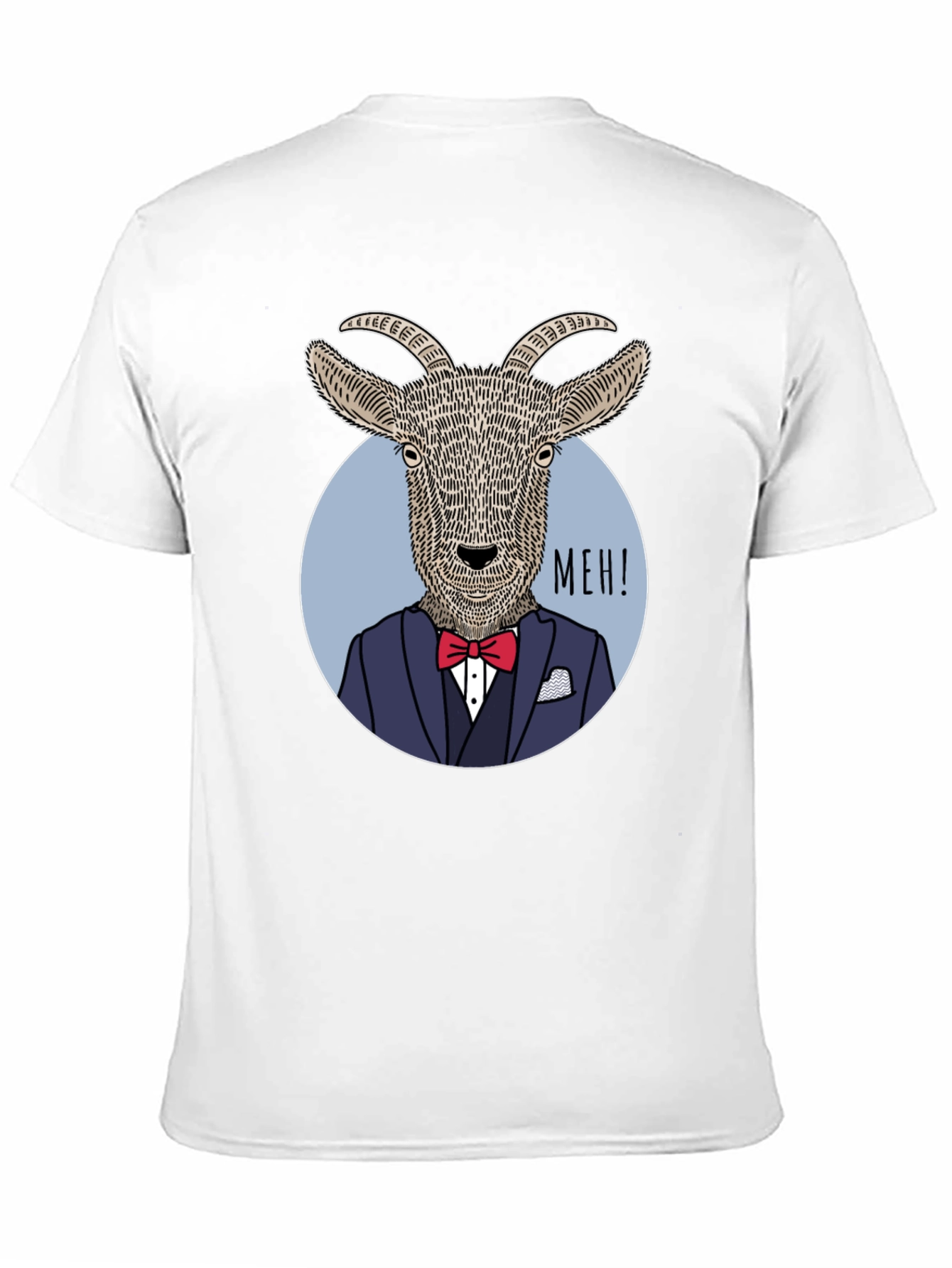 Meh Goat Tuxedo T-Shirt - Funny Animal Tee