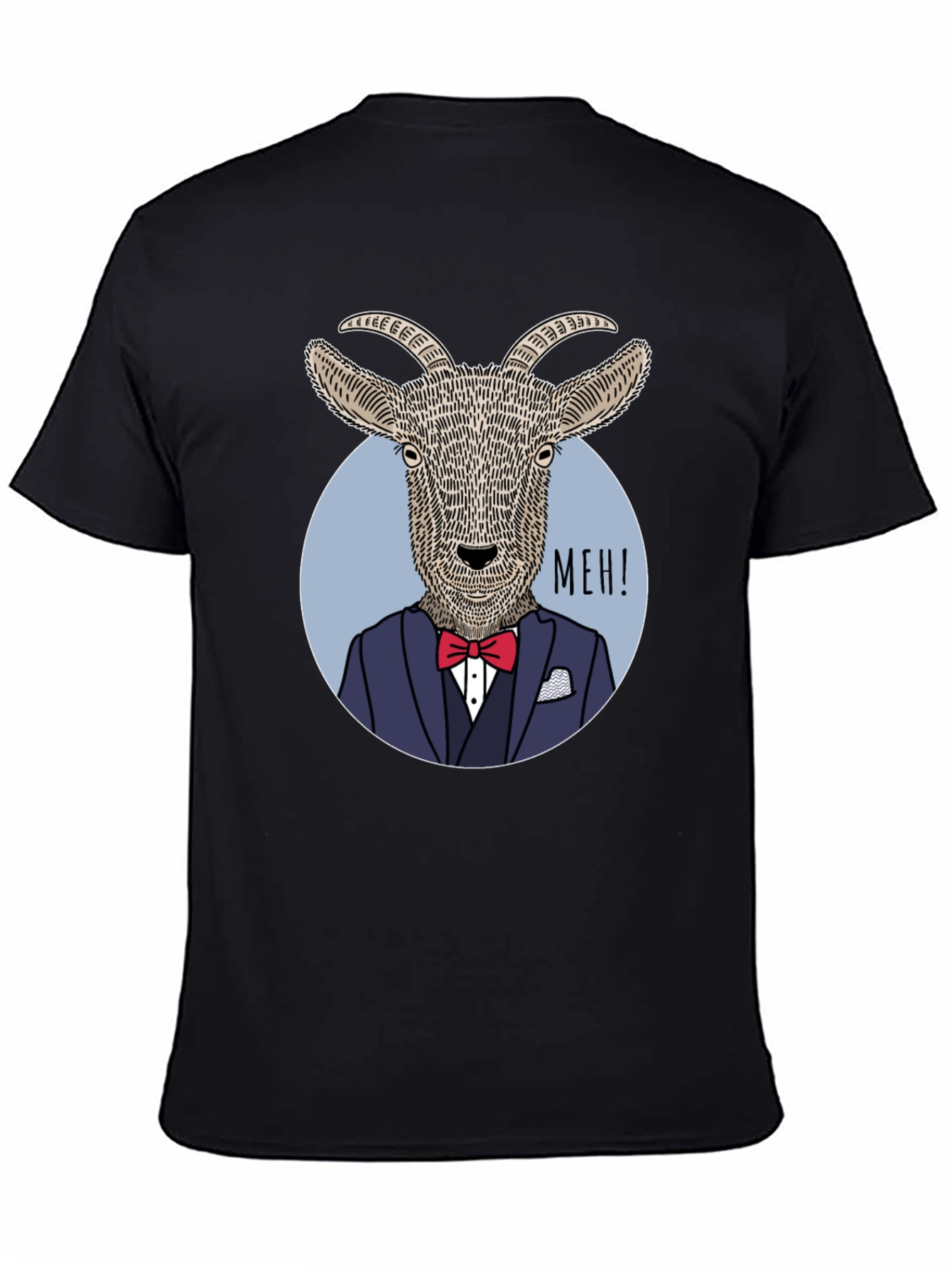 Meh Goat Tuxedo T-Shirt - Funny Animal Tee