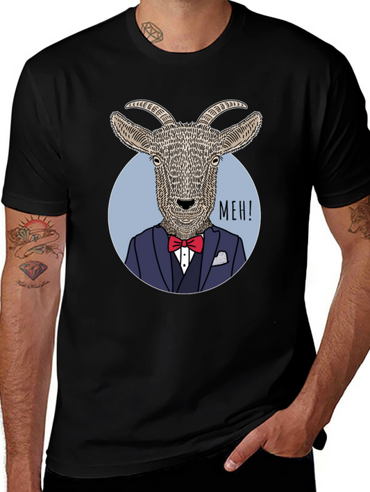 Meh Goat Tuxedo T-Shirt - Funny Animal Tee