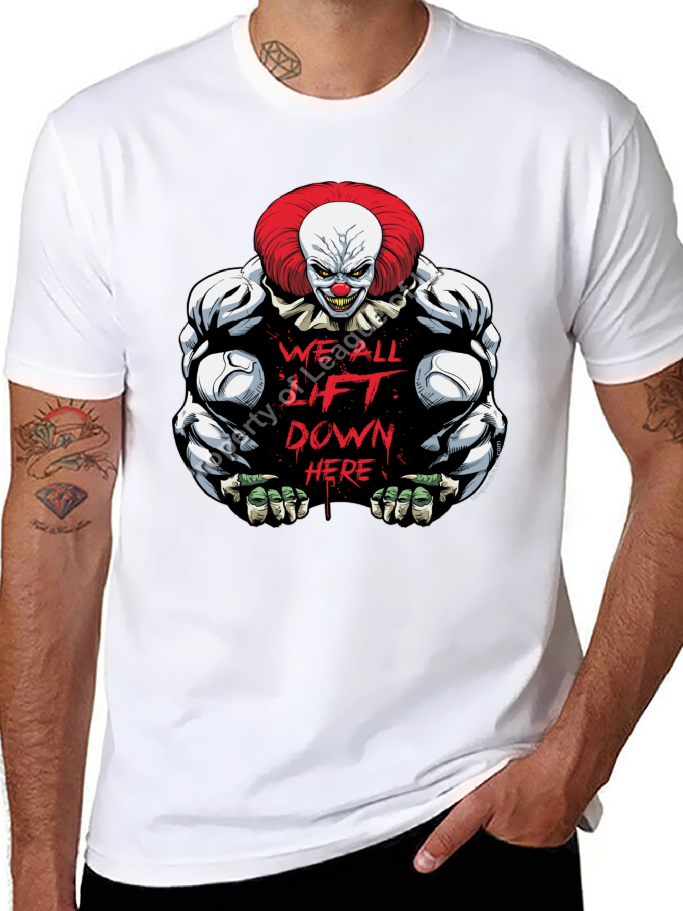 Clown Pennywise Graphic T-Shirt - Lift Down Here