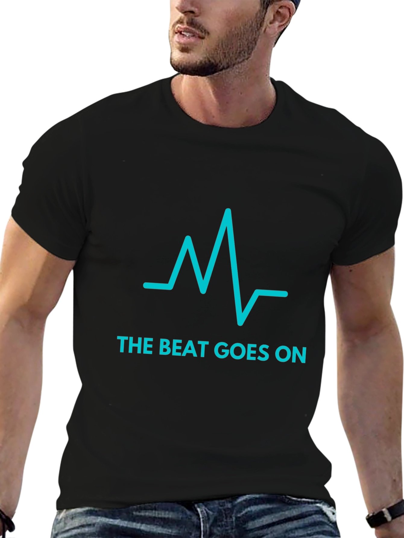 The Beat Goes On Black Graphic Tee