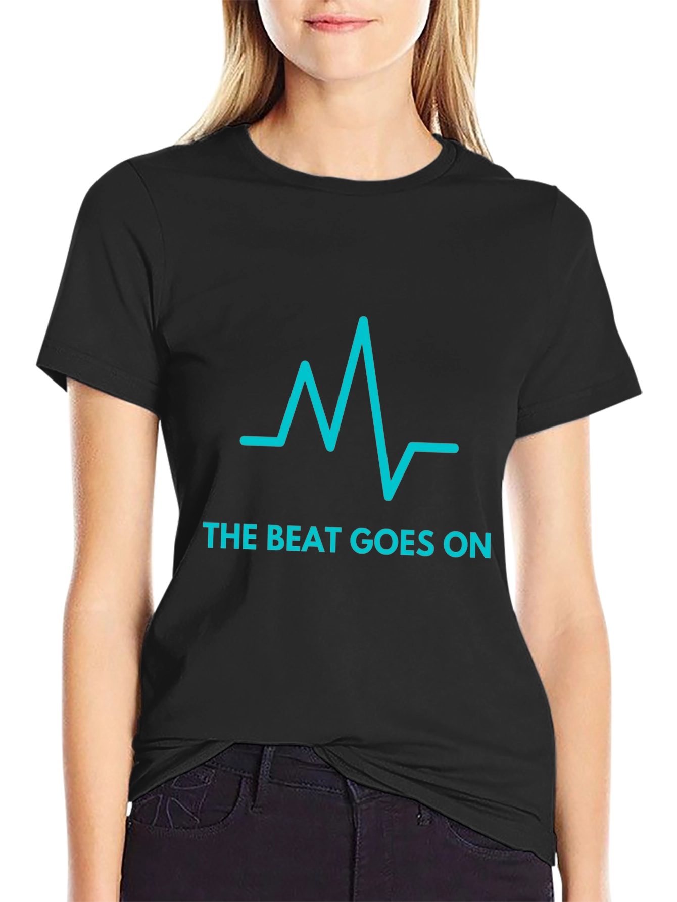The Beat Goes On Black Graphic Tee