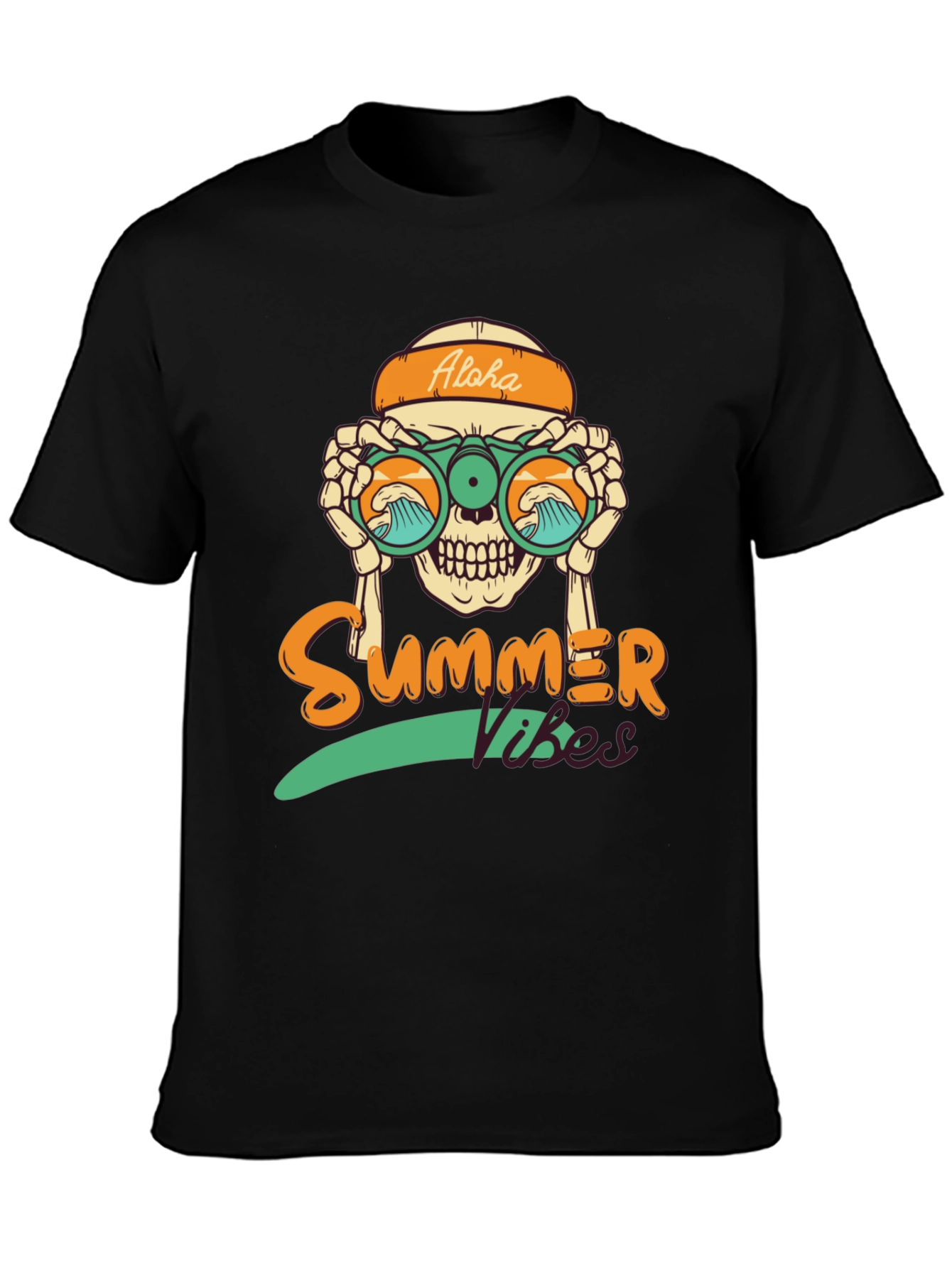 Aloha Summer Vibes Skeleton T-Shirt
