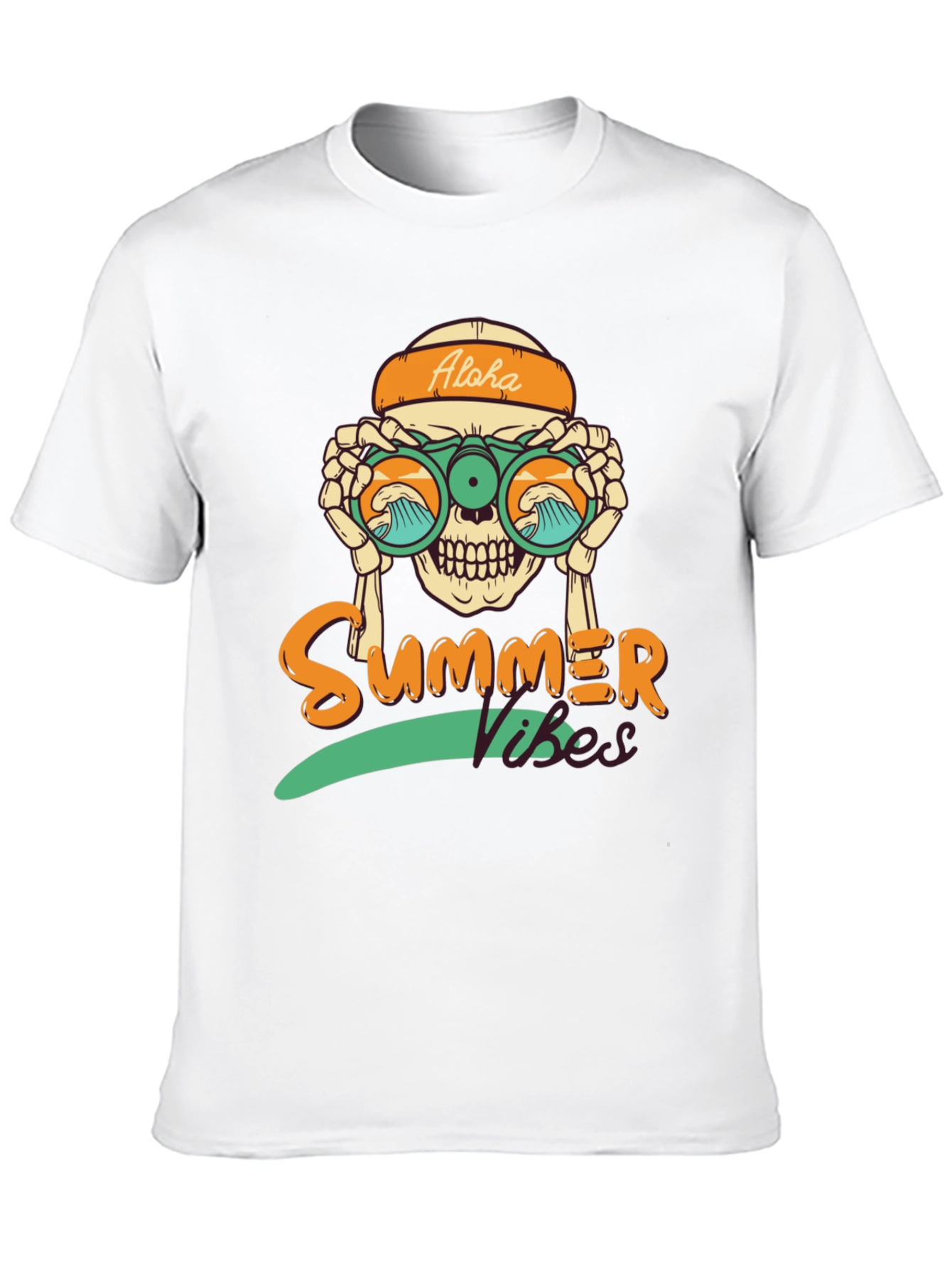 Aloha Summer Vibes Skeleton T-Shirt