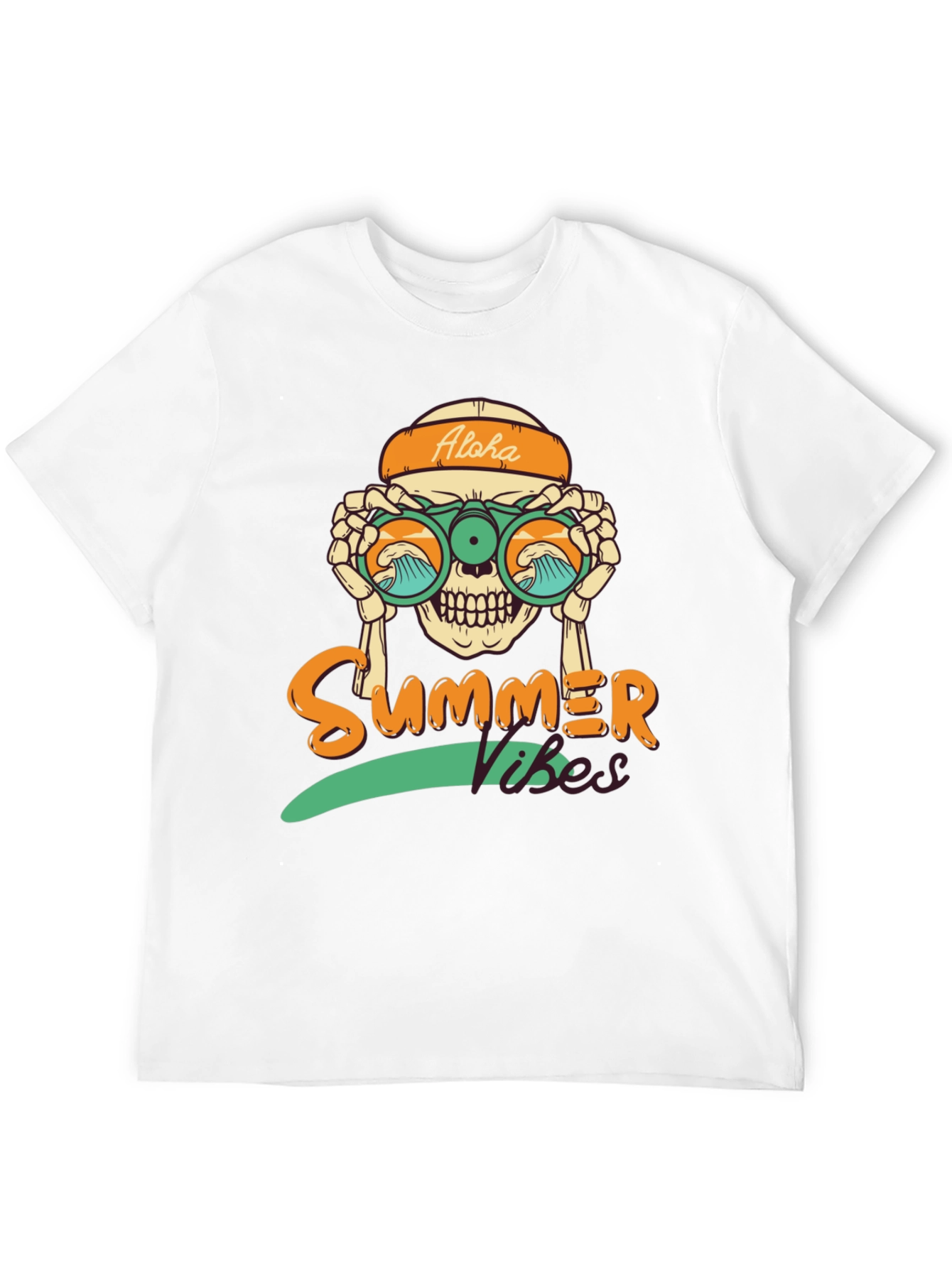 Aloha Summer Vibes Skeleton T-Shirt