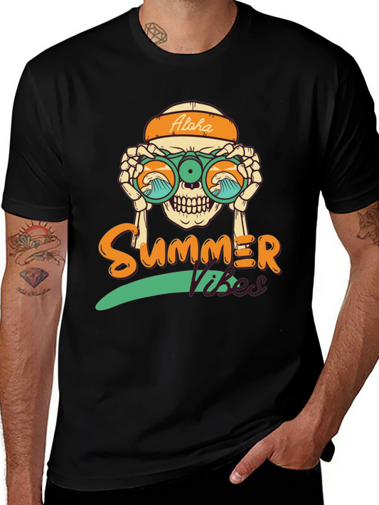 Aloha Summer Vibes Skeleton T-Shirt