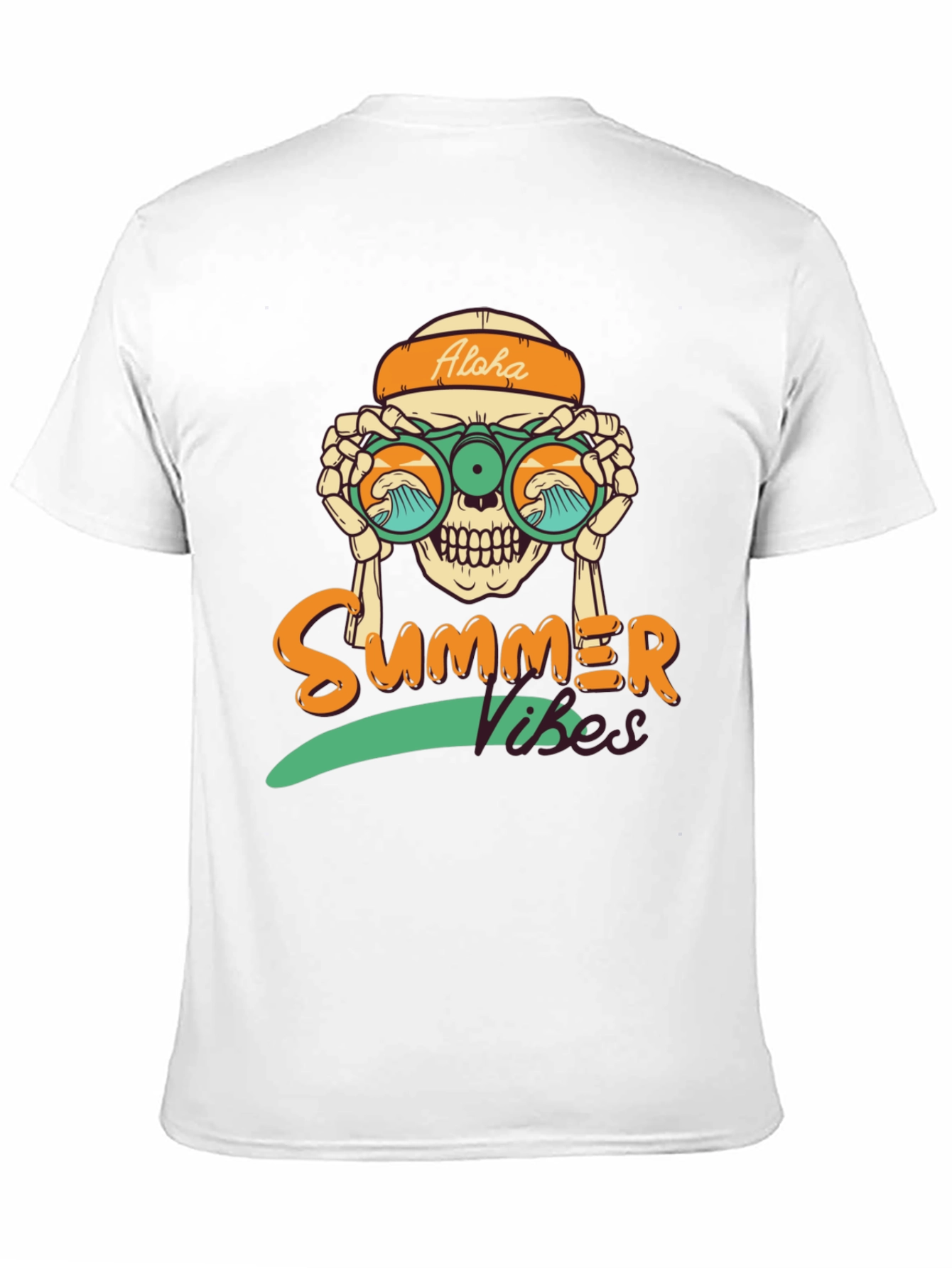 Aloha Summer Vibes Skeleton T-Shirt