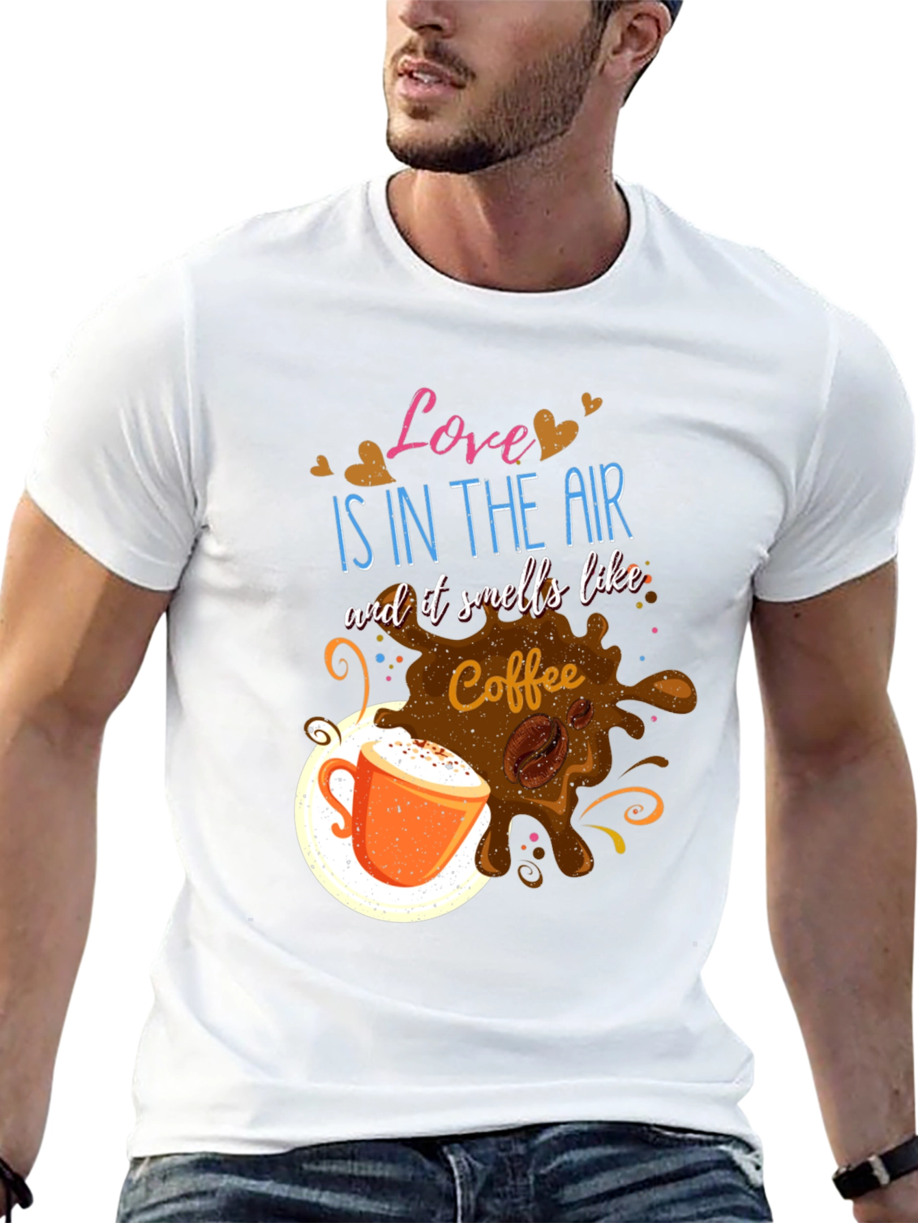 Love Is In The Air Coffee Graphic T-Shirt